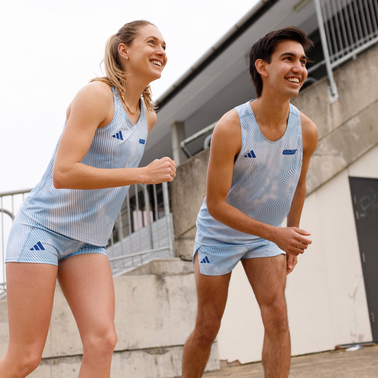 Mens adidas x Pace Athletic Adizero Running Singlet