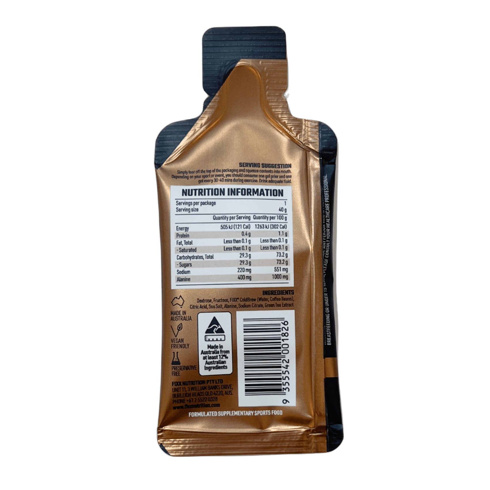 Fixx Nutrition Gel X Pro Energy Gel