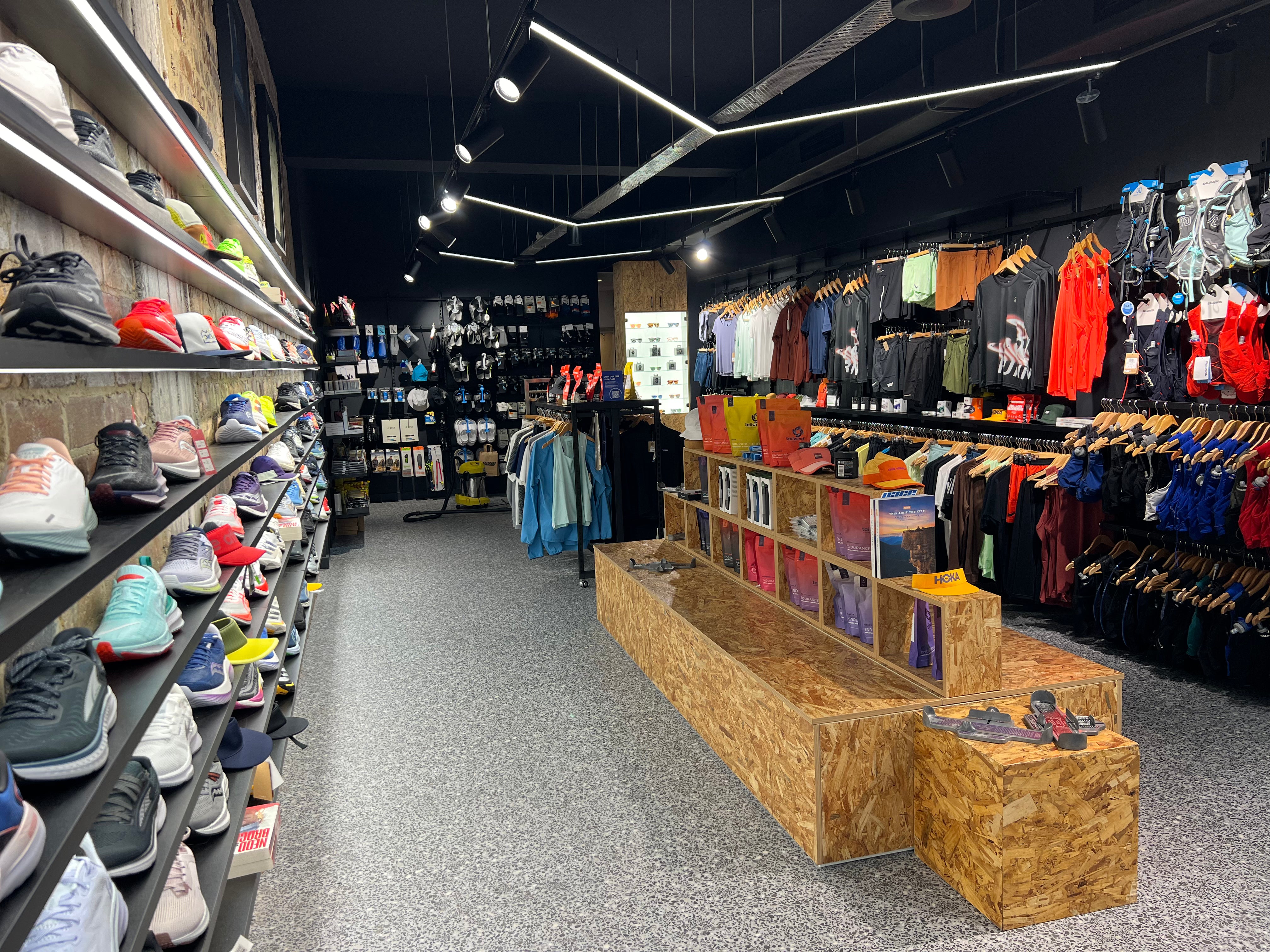 Interior of a pace athletic store