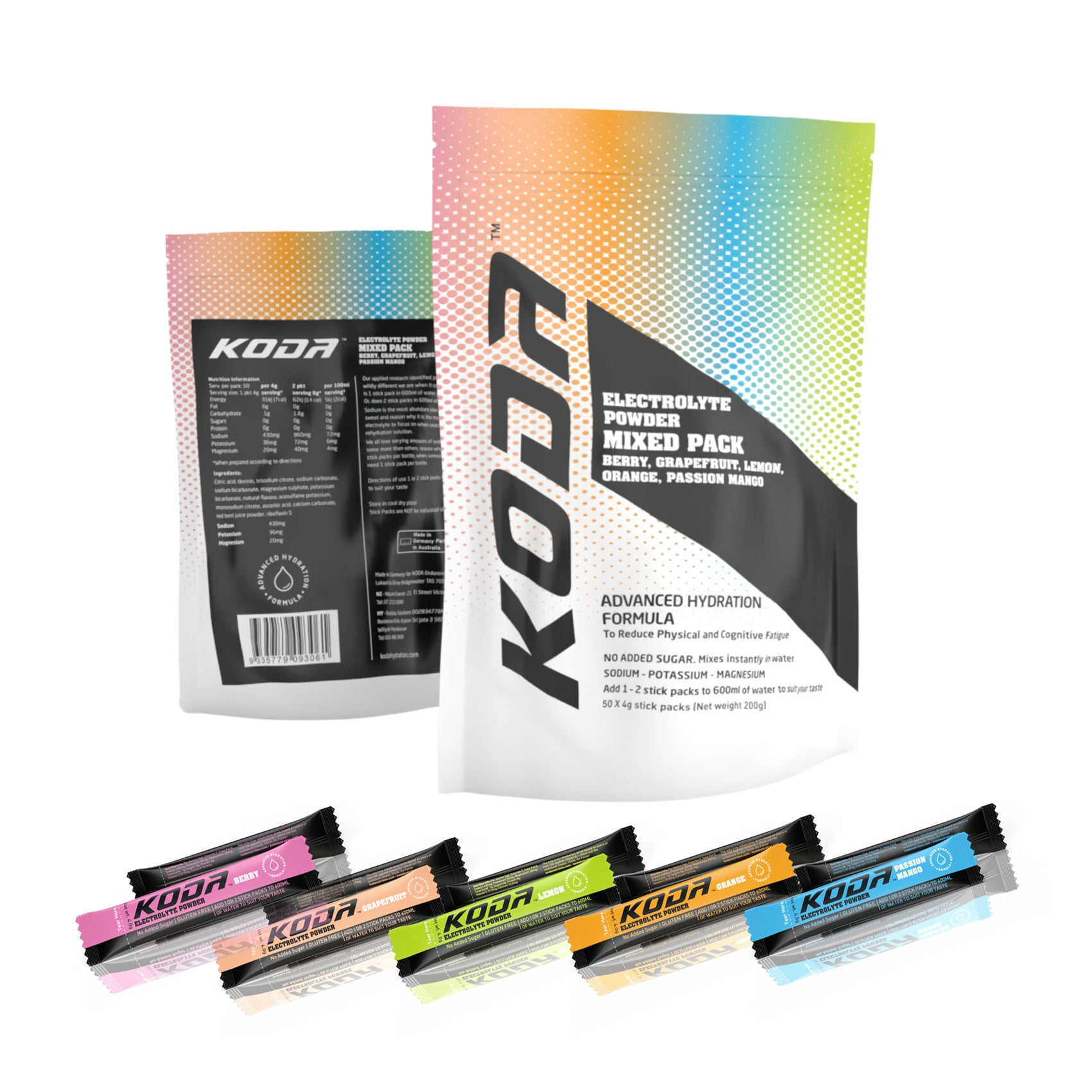 KODA Electrolyte Stick Mixed Pouch - 50 Pack