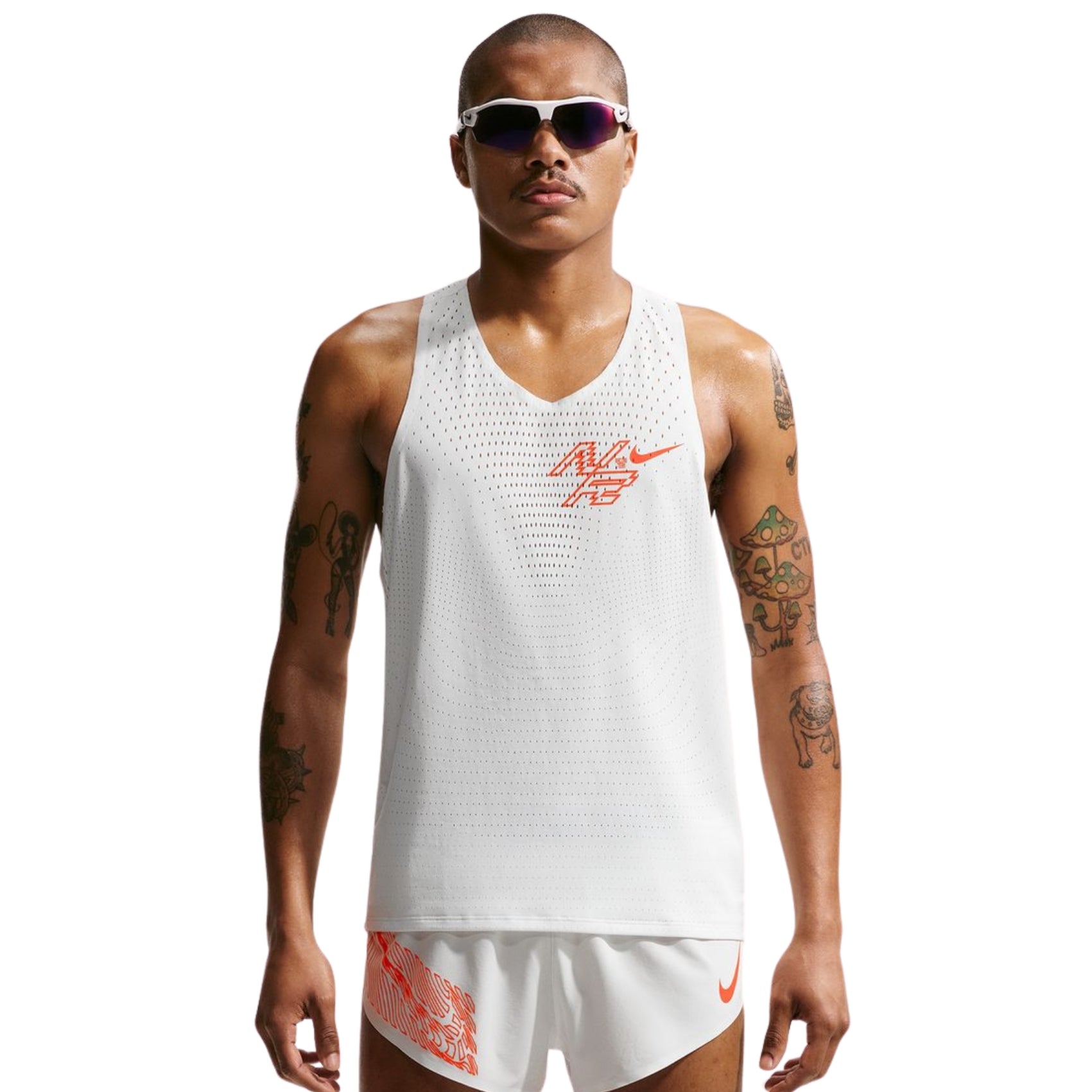 Mens Nike AeroSwift Dri-FIT ADV GFX Singlet | Lightweight