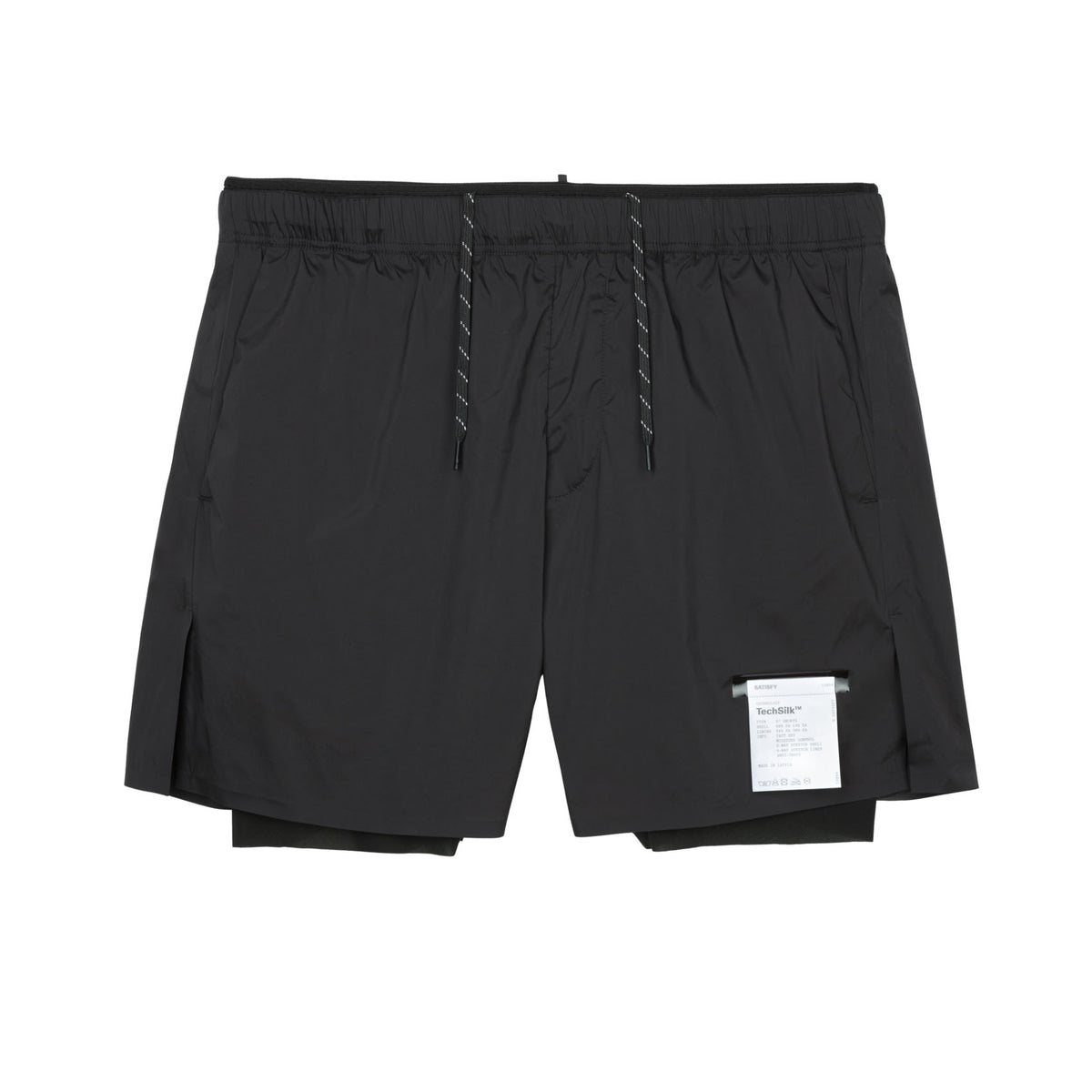 Mens Satisfy TechSilk 5 Inch Running Shorts | Black