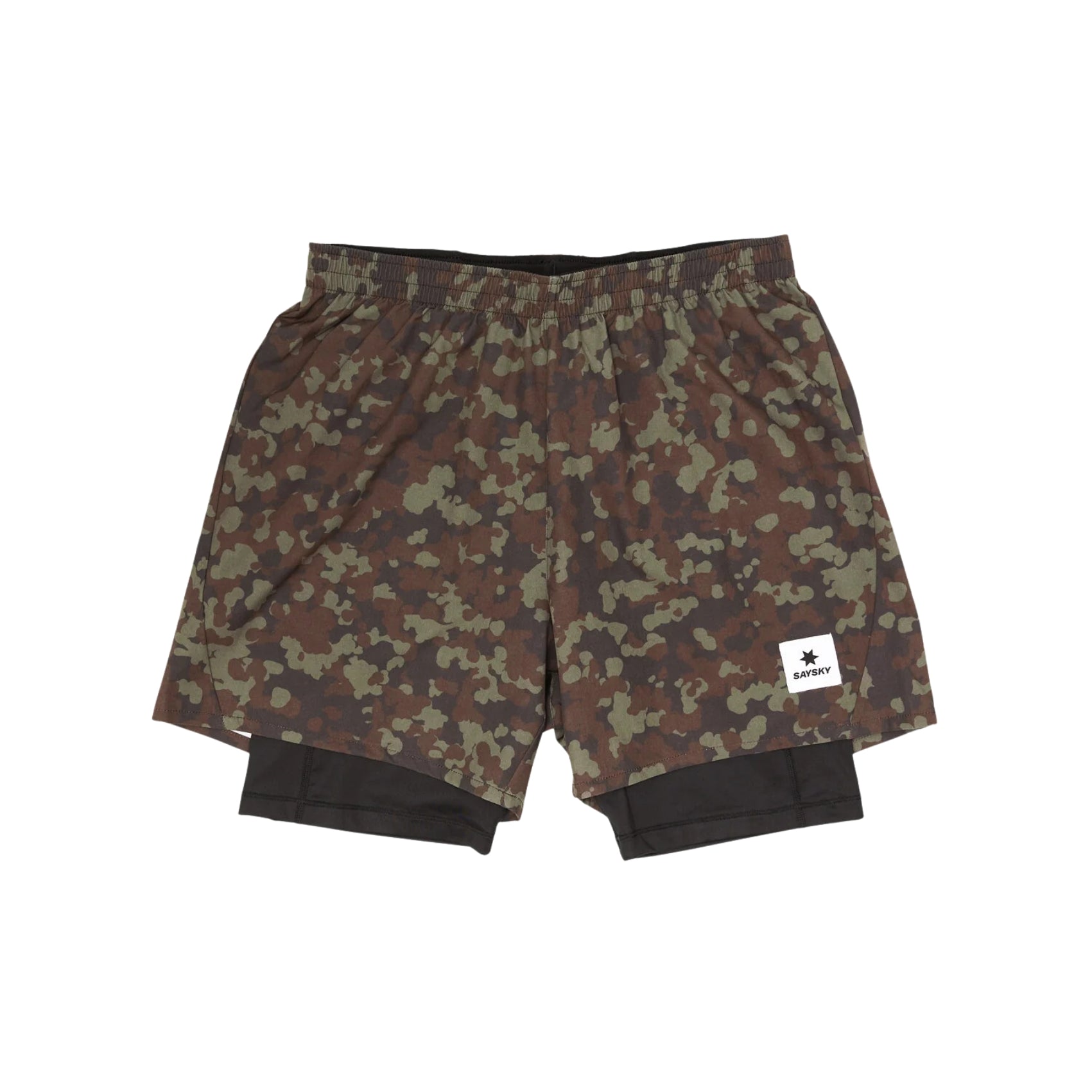 Mens Saysky Camo Pace 2-in-1 Shorts 5 Inch