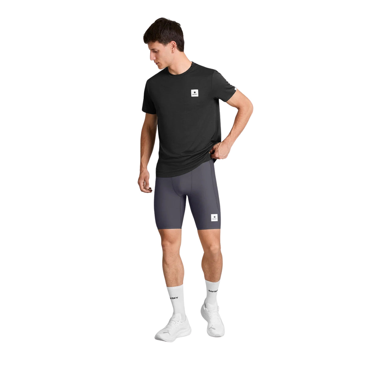 Mens Saysky Combat+ Rib Short Tights 8 Inch