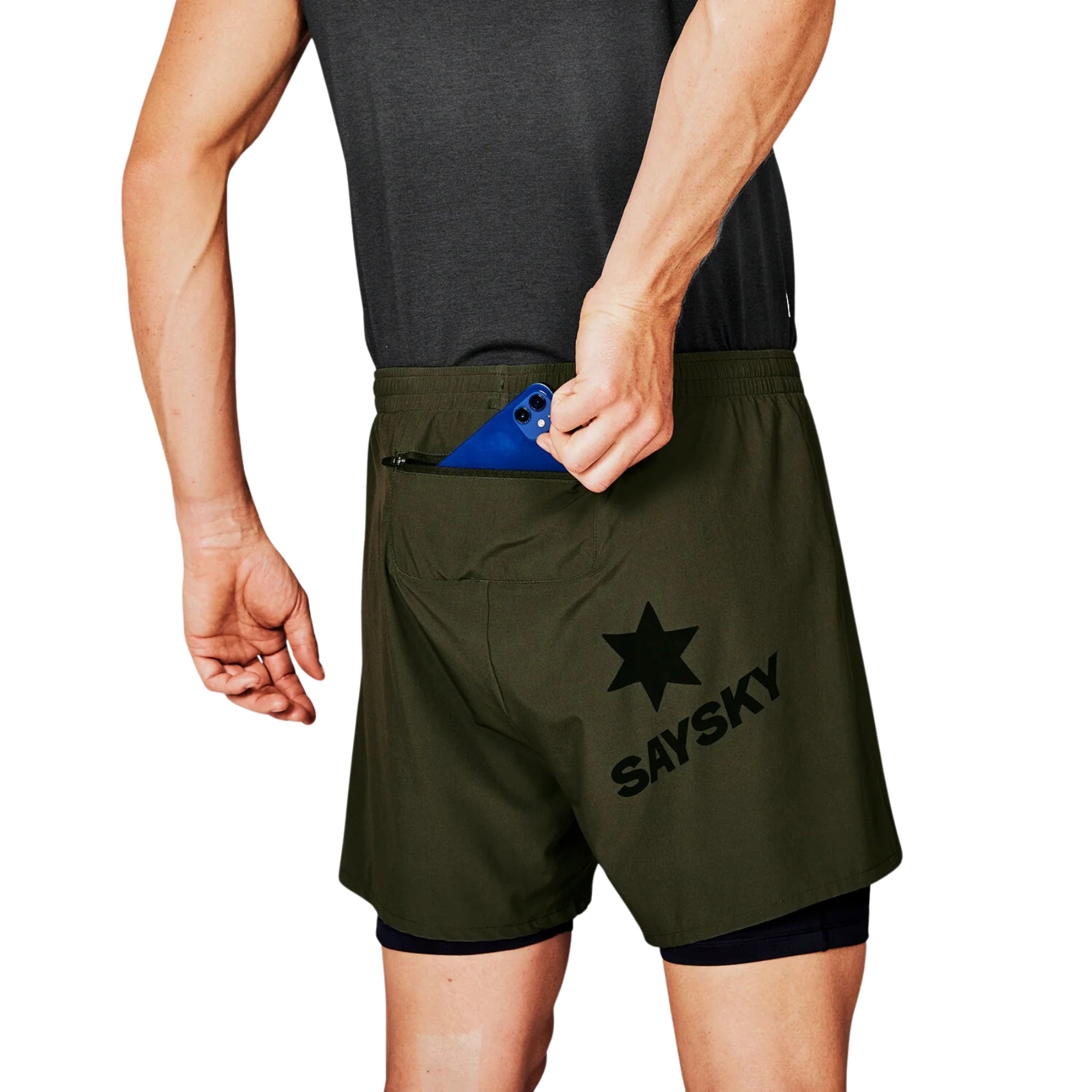 Mens Saysky Pace 2-in-1 Shorts 5 Inch