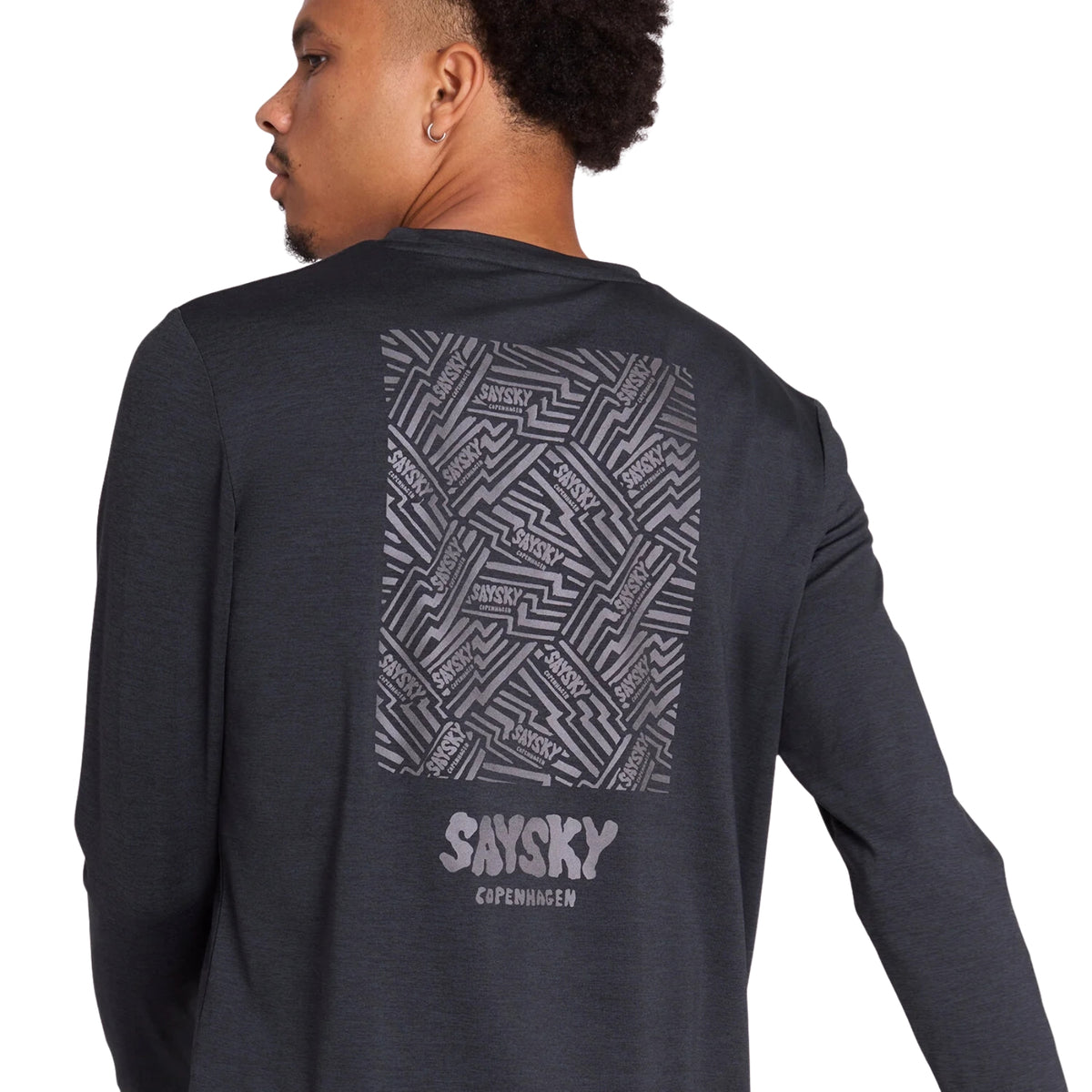 Mens Saysky Reflective Logo Pace Long Sleeve