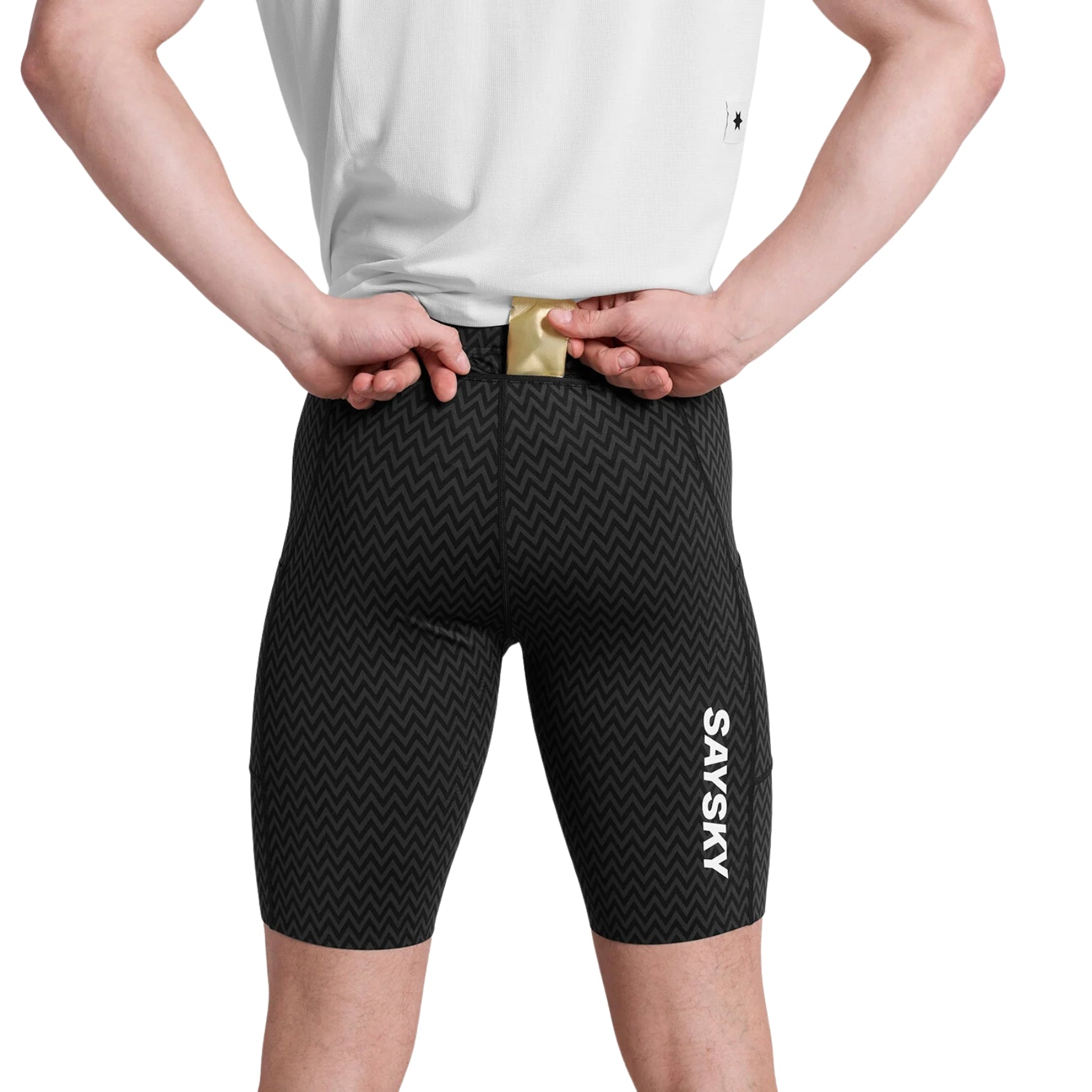 Mens Saysky Zig Zag Combat+ Short Tights 9 Inch