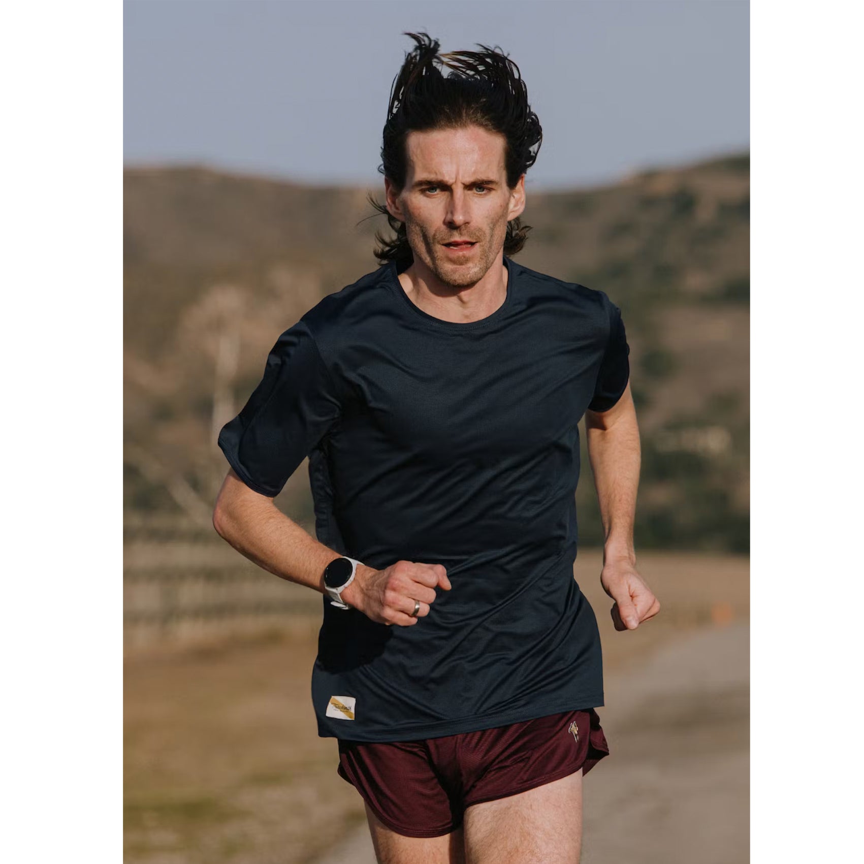 Mens Tracksmith Twilight Short Sleeve Running T-shirt