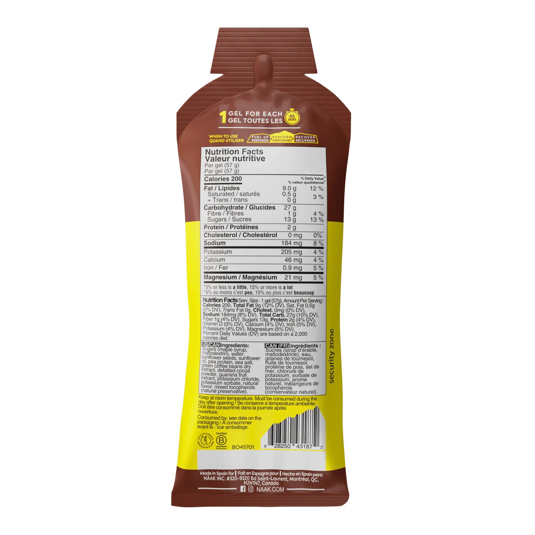 Naak Ultra Energy Caffeine Gel