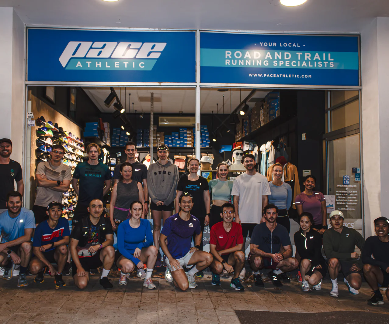 Pace Athletic store and crew at crowsnest