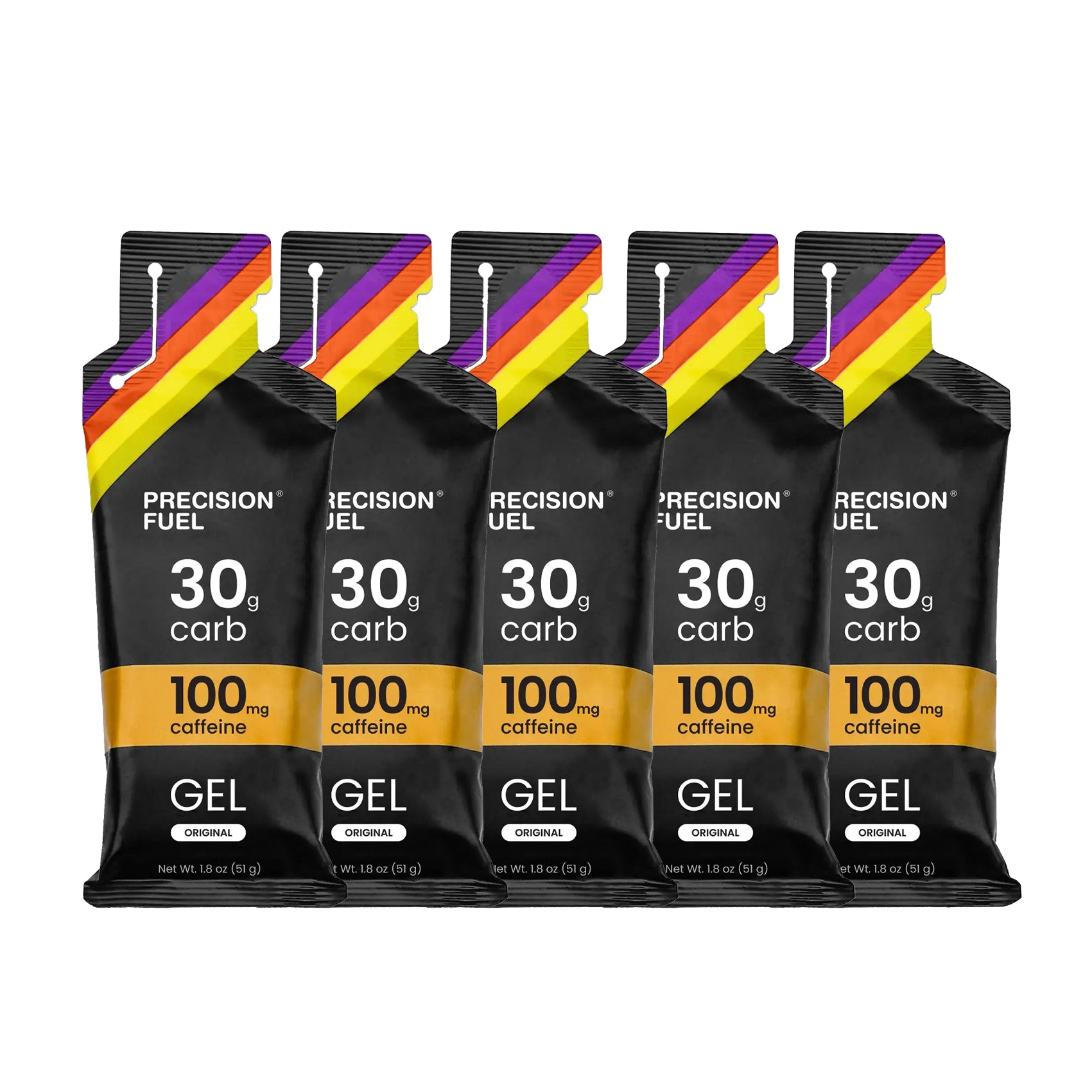 Precision Fuel & Hydration PF 30 Caffeine Energy Gel - 5 Pack