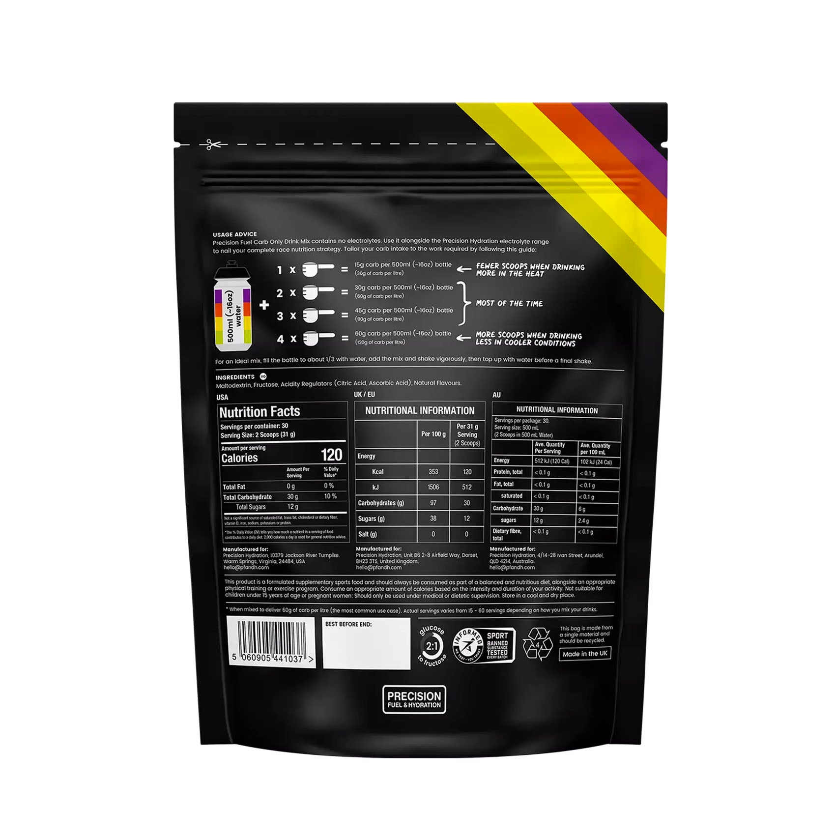 Precision Fuel & Hydration Carb Only Drink Mix 930g