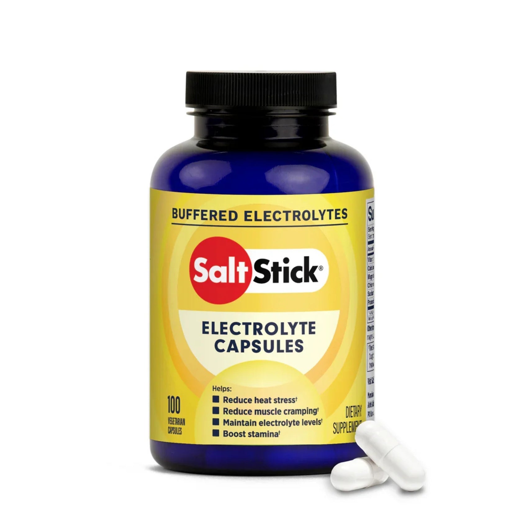 Saltstick Sugar-Free Electrolyte Capsules + Caffeine 100 Bottle