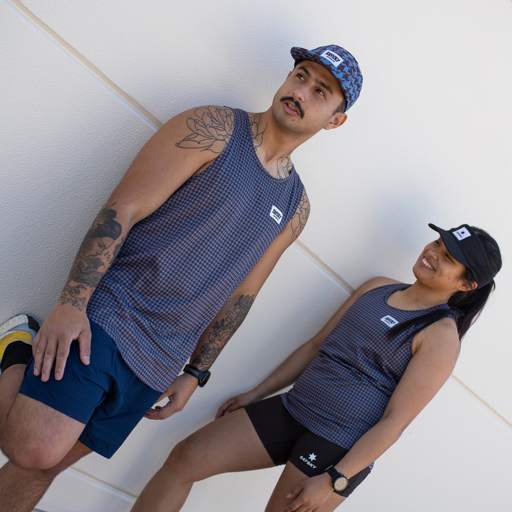 Womens Saysky Houndstooth Combat Singlet