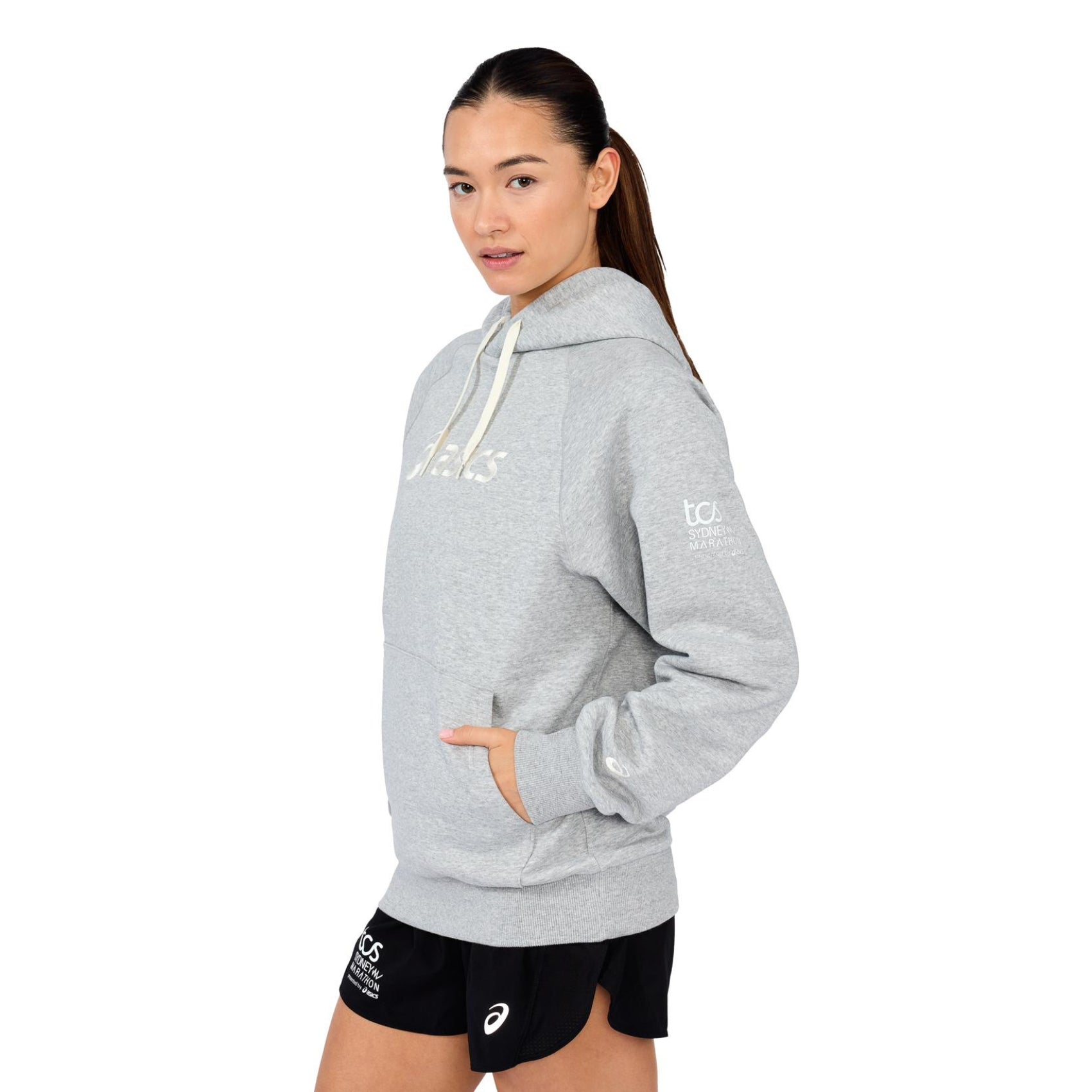 Unisex ASICS Logo Fleece Pull Over Hoodie - Sydney Marathon 2026