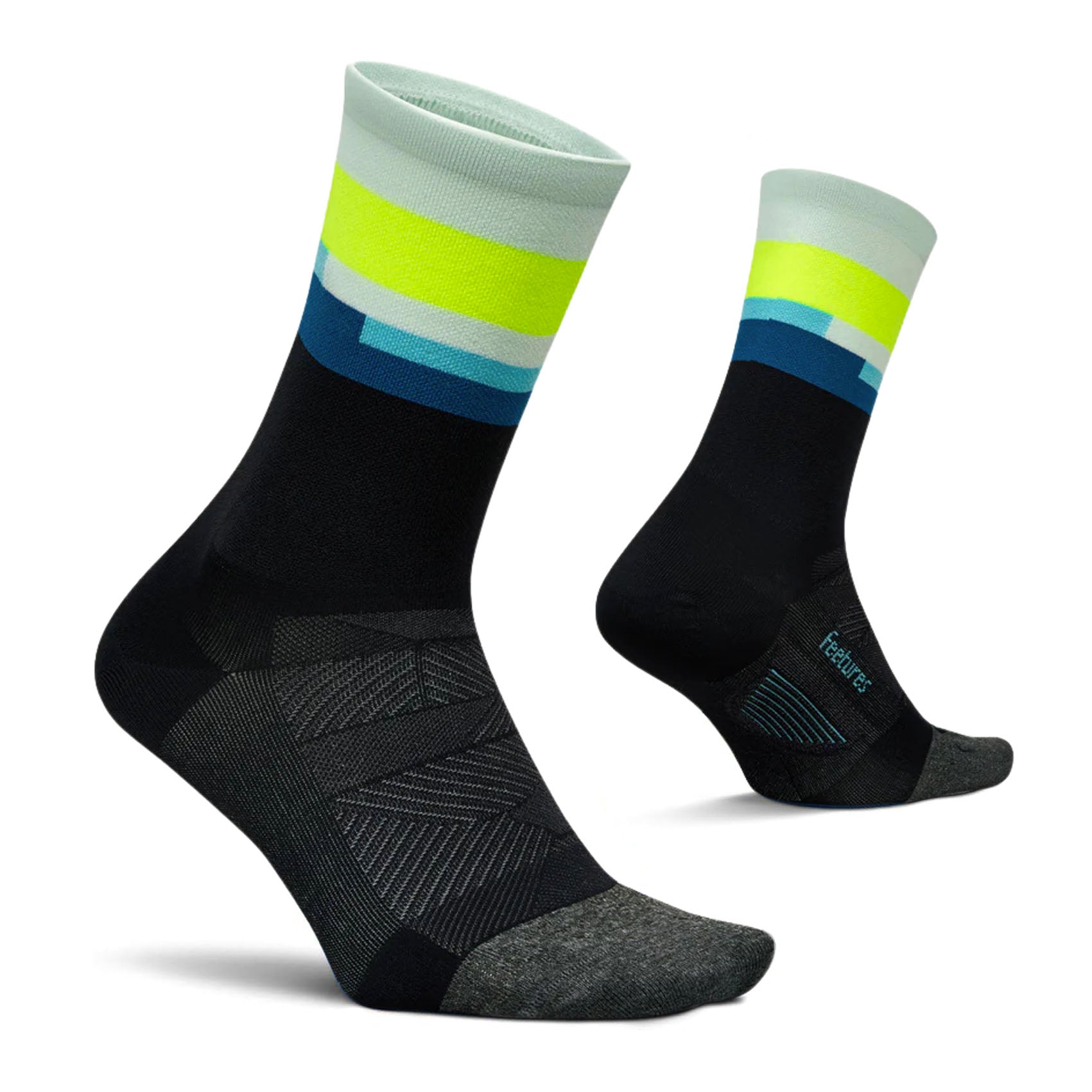 Unisex Feetures Elite Ultra Light Cushion Mini Crew Socks