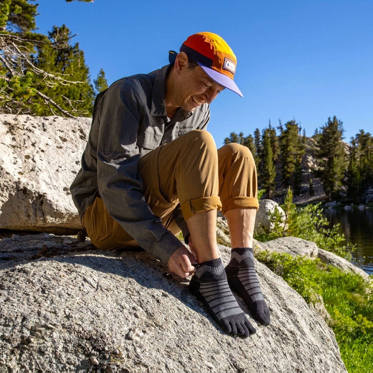 Unisex Injinji Outdoor Midweight Mini-Crew Wool Socks