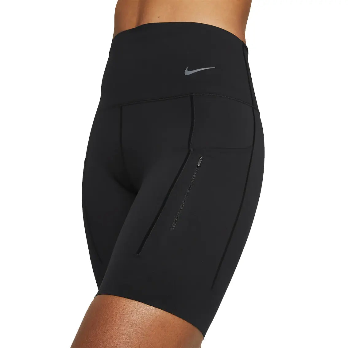Womens Nike Go Firm-Support High-Waisted 8-Inch Biker Shorts with Pockets