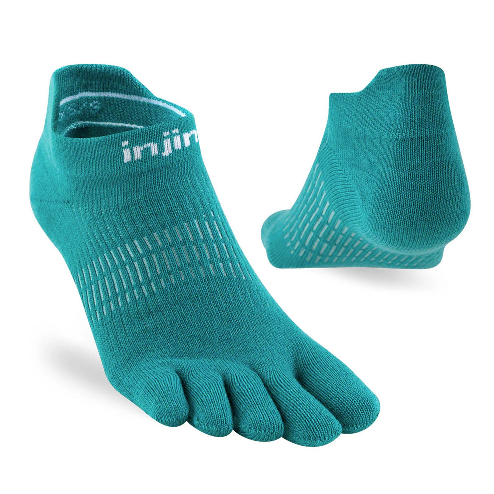 Womens Injinji Run Lightweight No-Show Socks