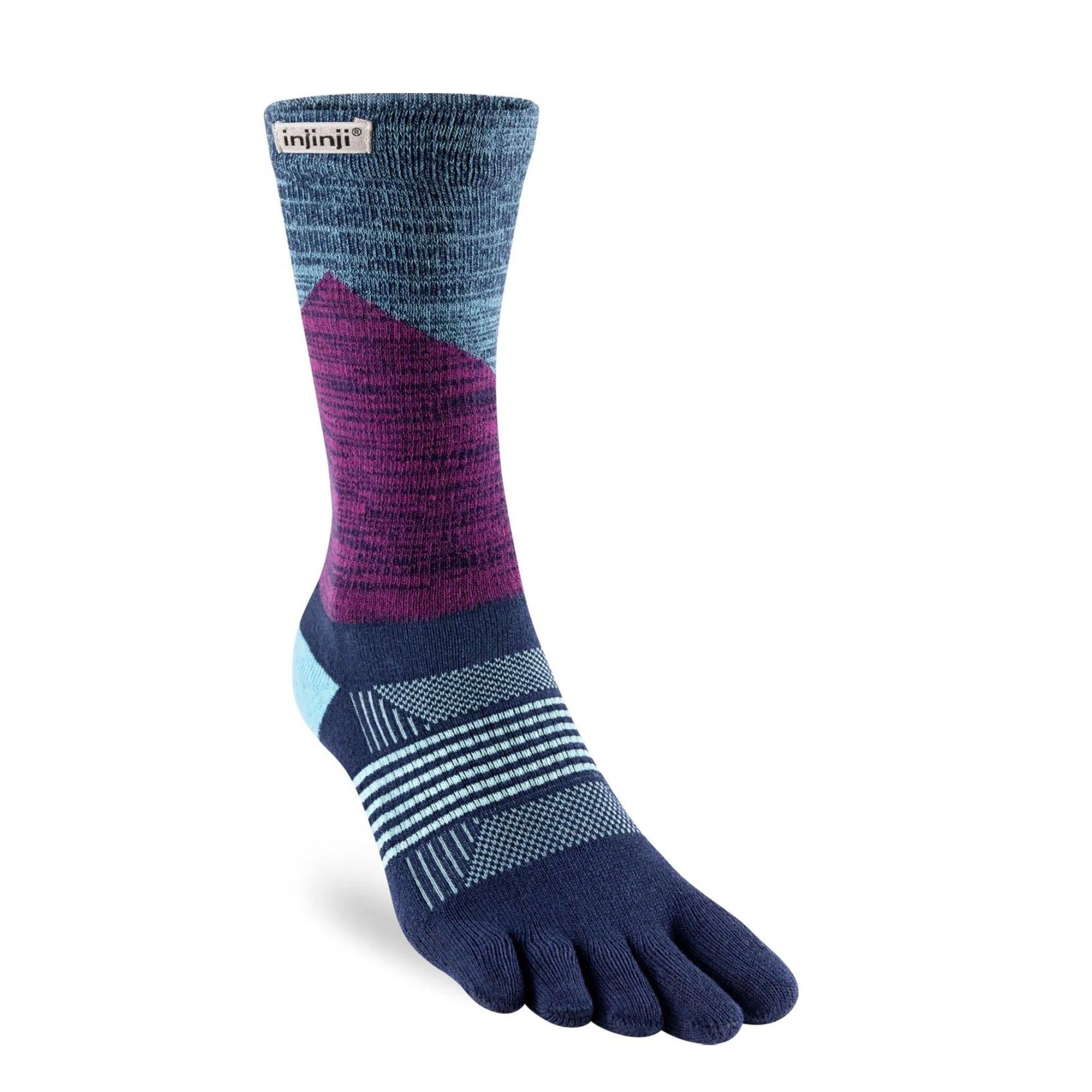 Womens Injinji Trail Midweight Crew Socks