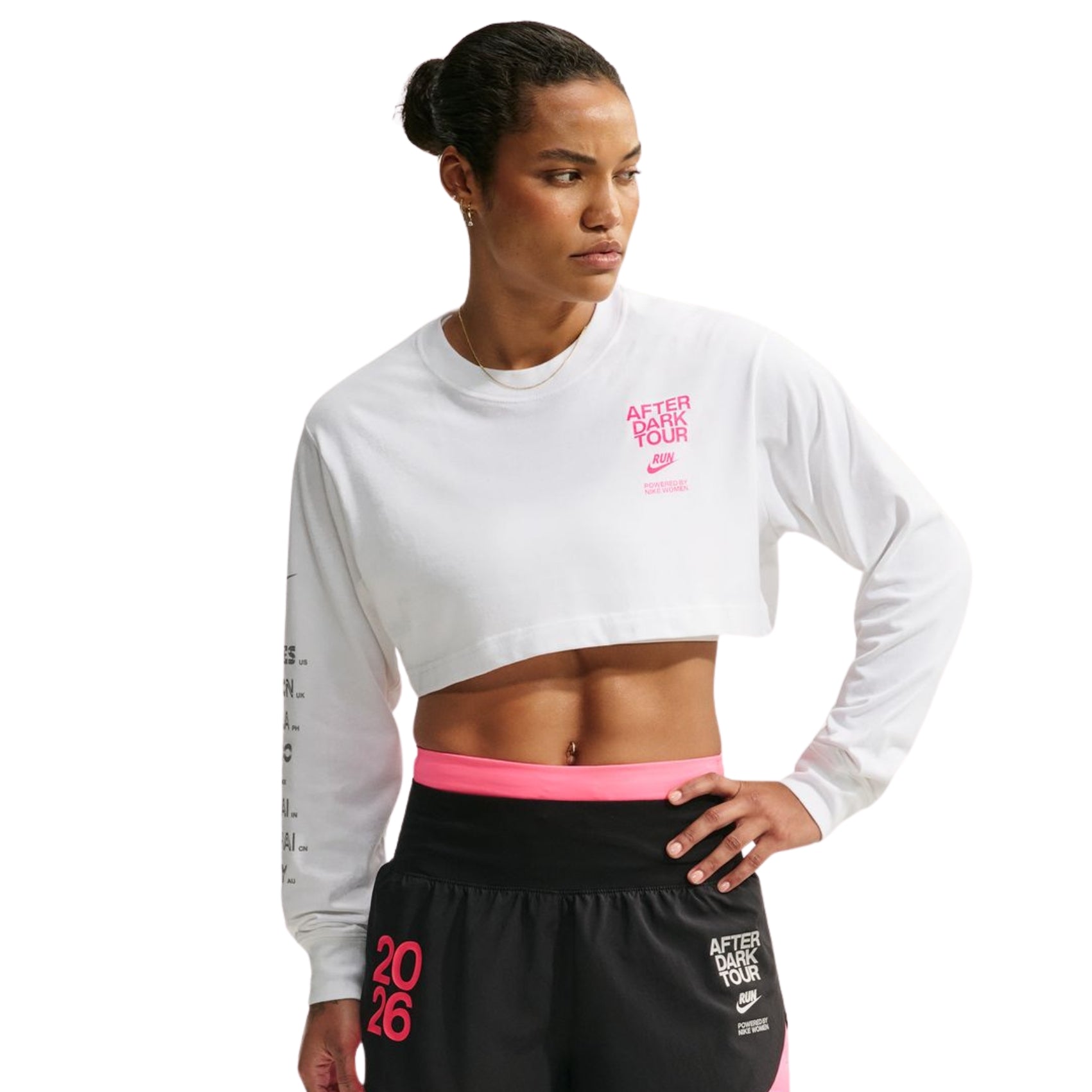 Womens Nike ADT Dri-FIT Super Cropped Running T-Shirt