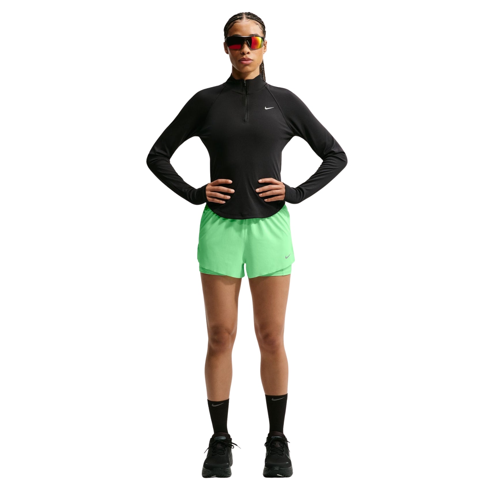 Womens Nike Swift Dri-FIT Mid-Rise 2-in-1 Running Shorts