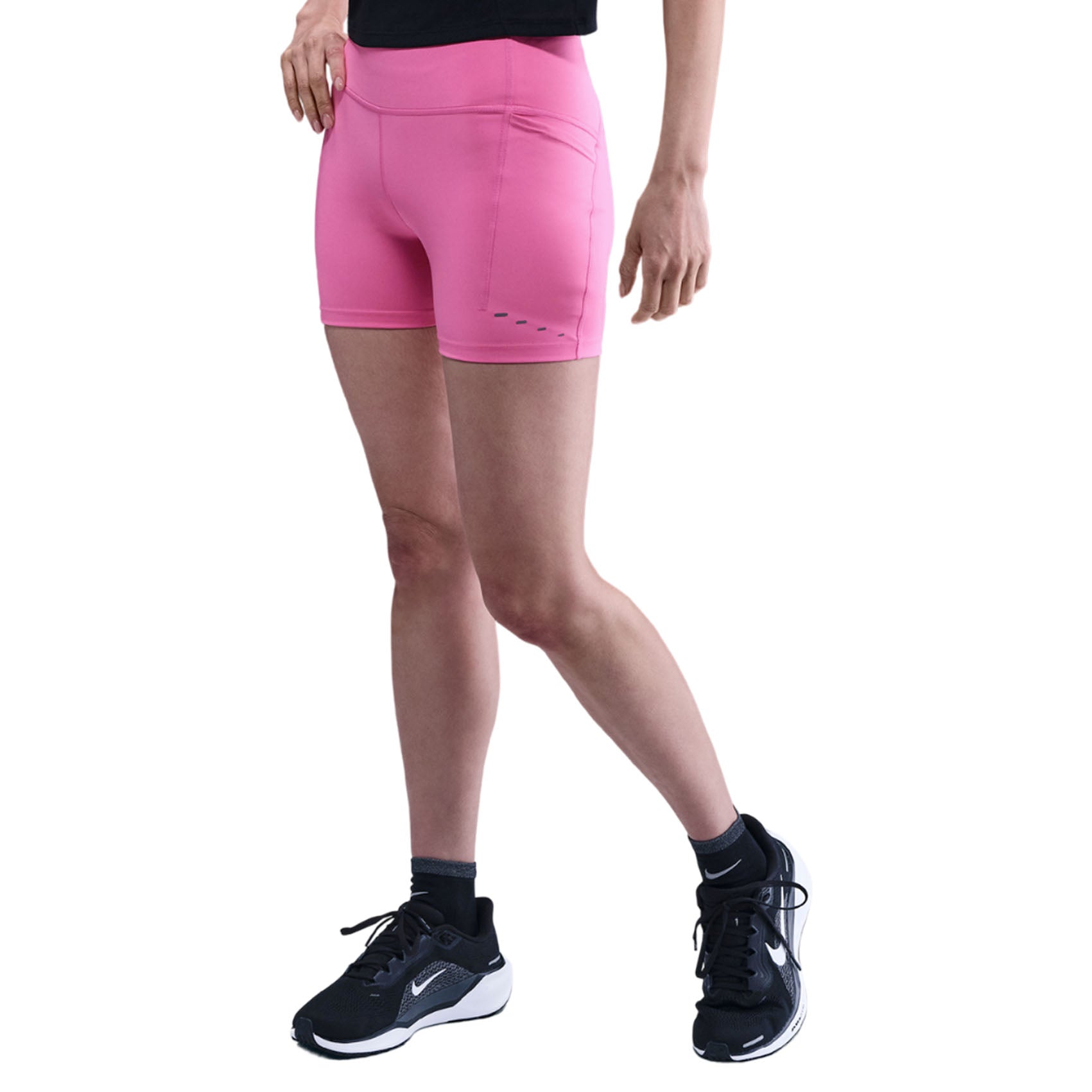Womens Nike Swift High-Waisted 4 Inch Tight Running Shorts with Pockets