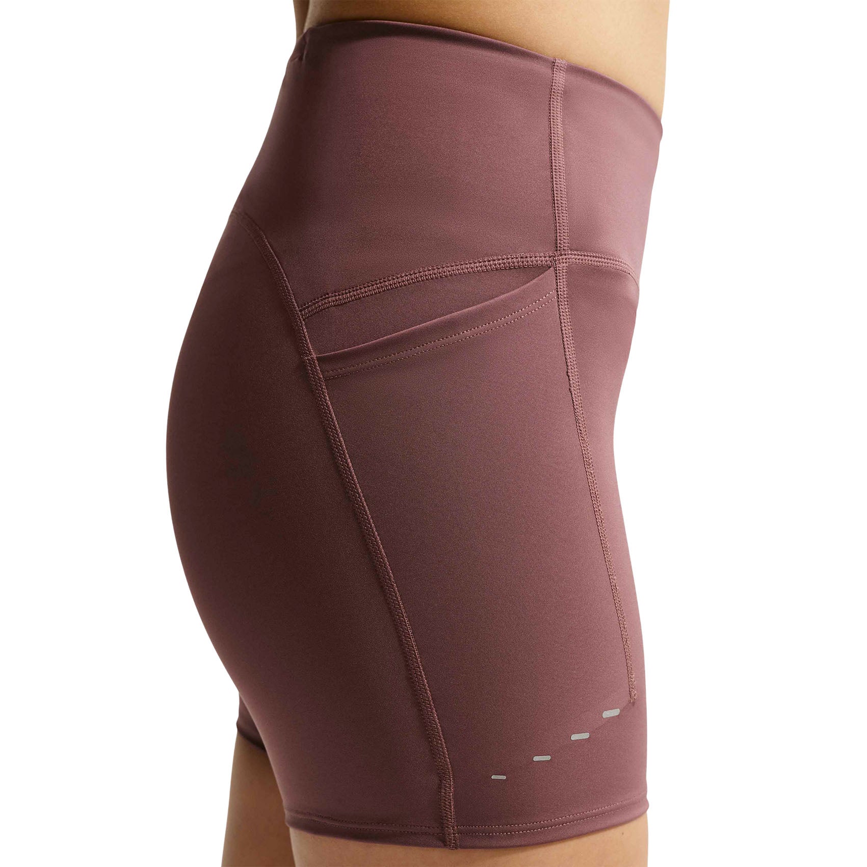 Womens Nike Swift High-Waisted 4 Inch Tight Running Shorts with Pockets