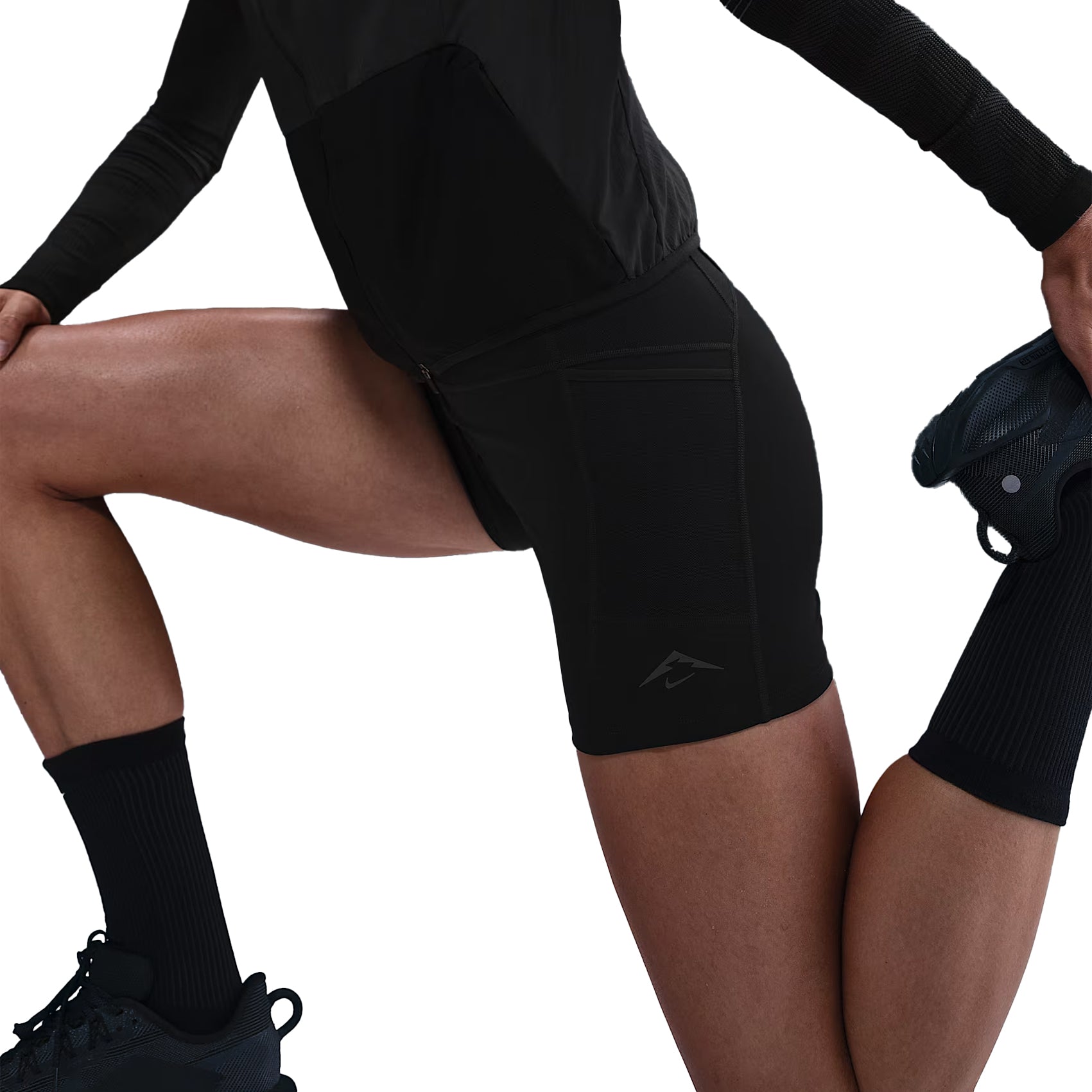 Womens Nike Trail Dri-Fit High Waisted 4 Inch Tight Running Short