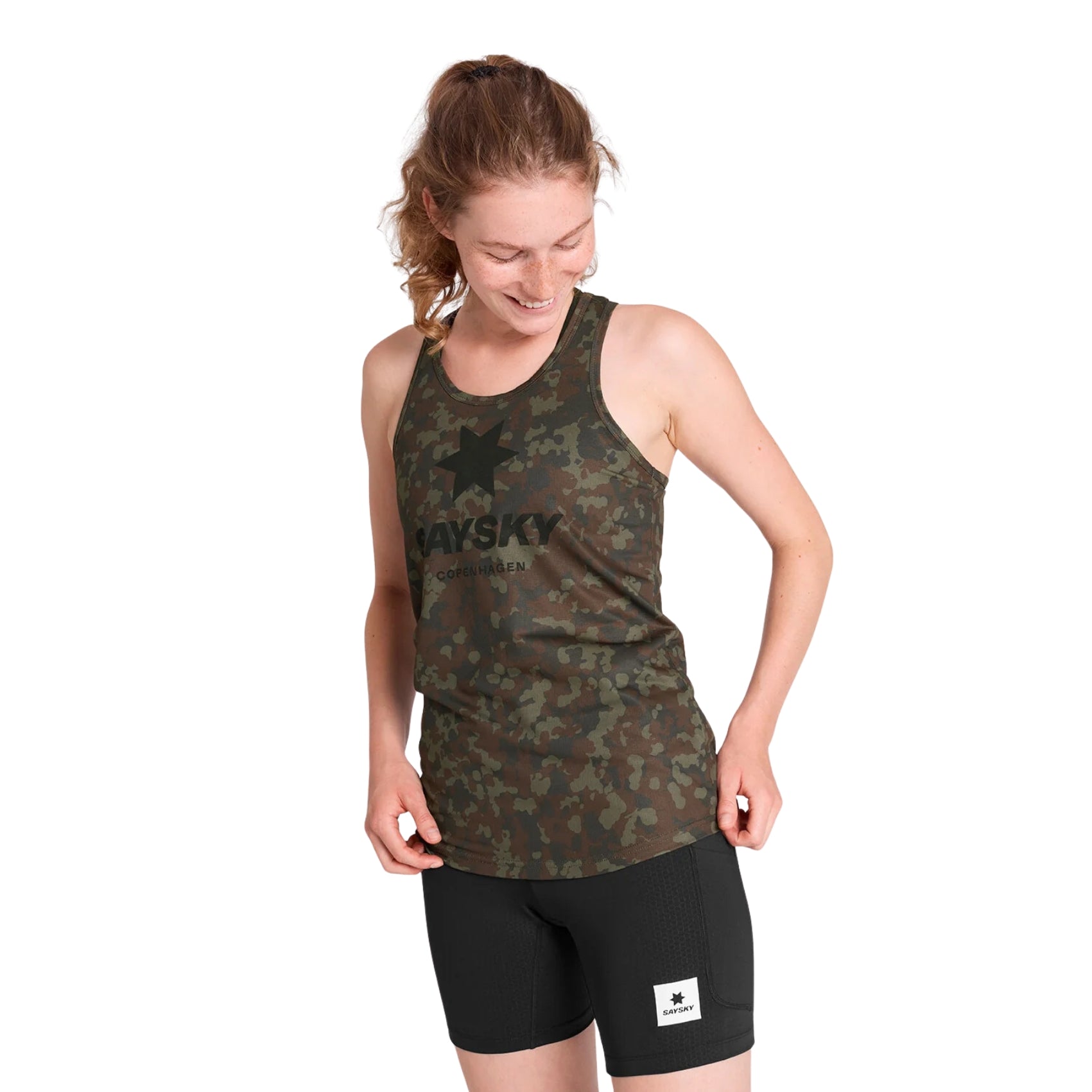 Womens Saysky Camo Combat Singlet