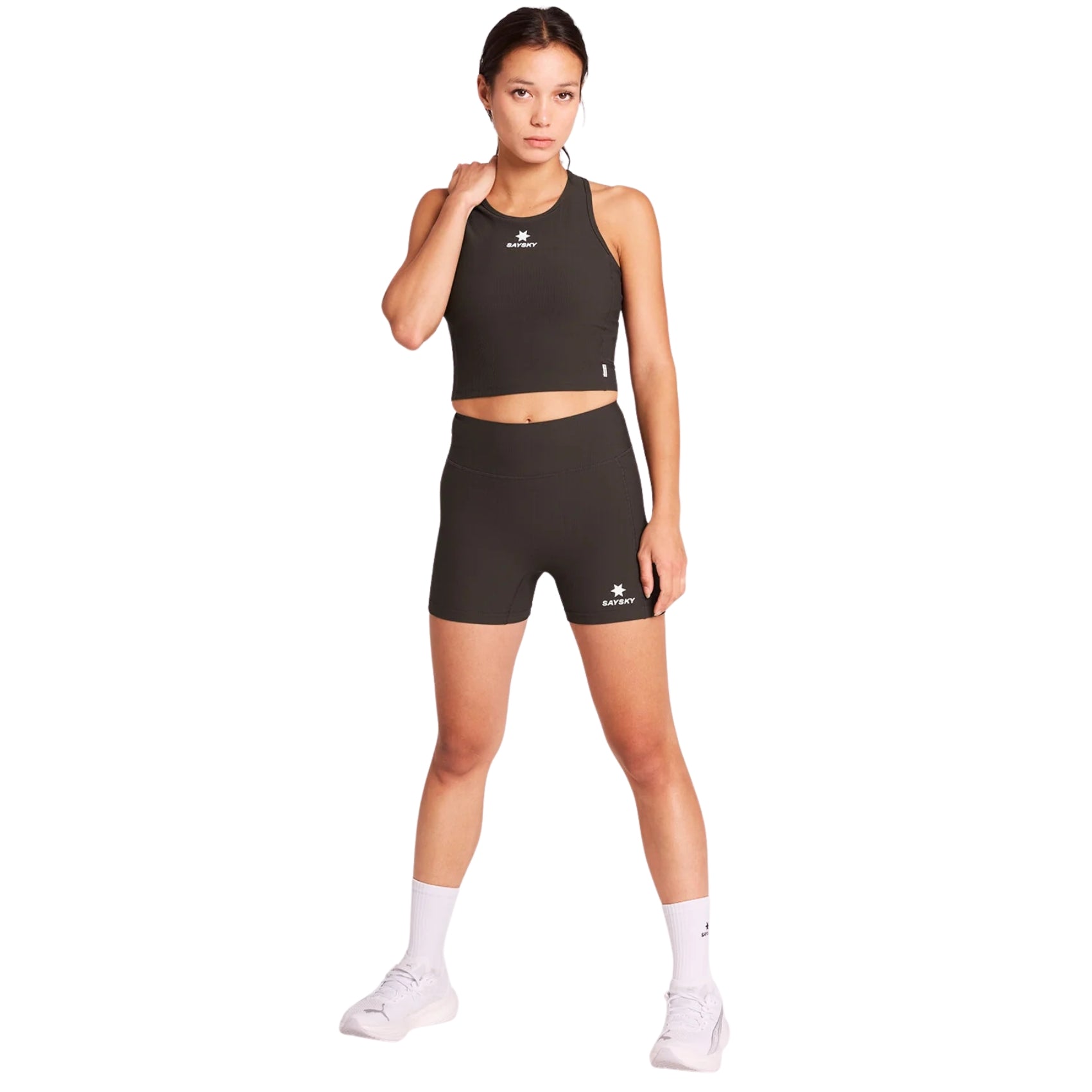 Womens Saysky Combat+ Rib Short Tights 4 Inch