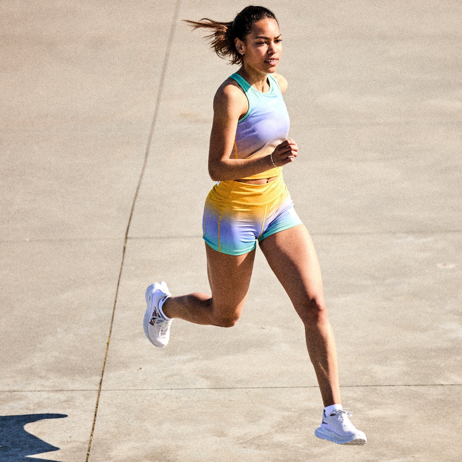 Womens Saysky Drip Dye Combat+ 4-inch Short Tights