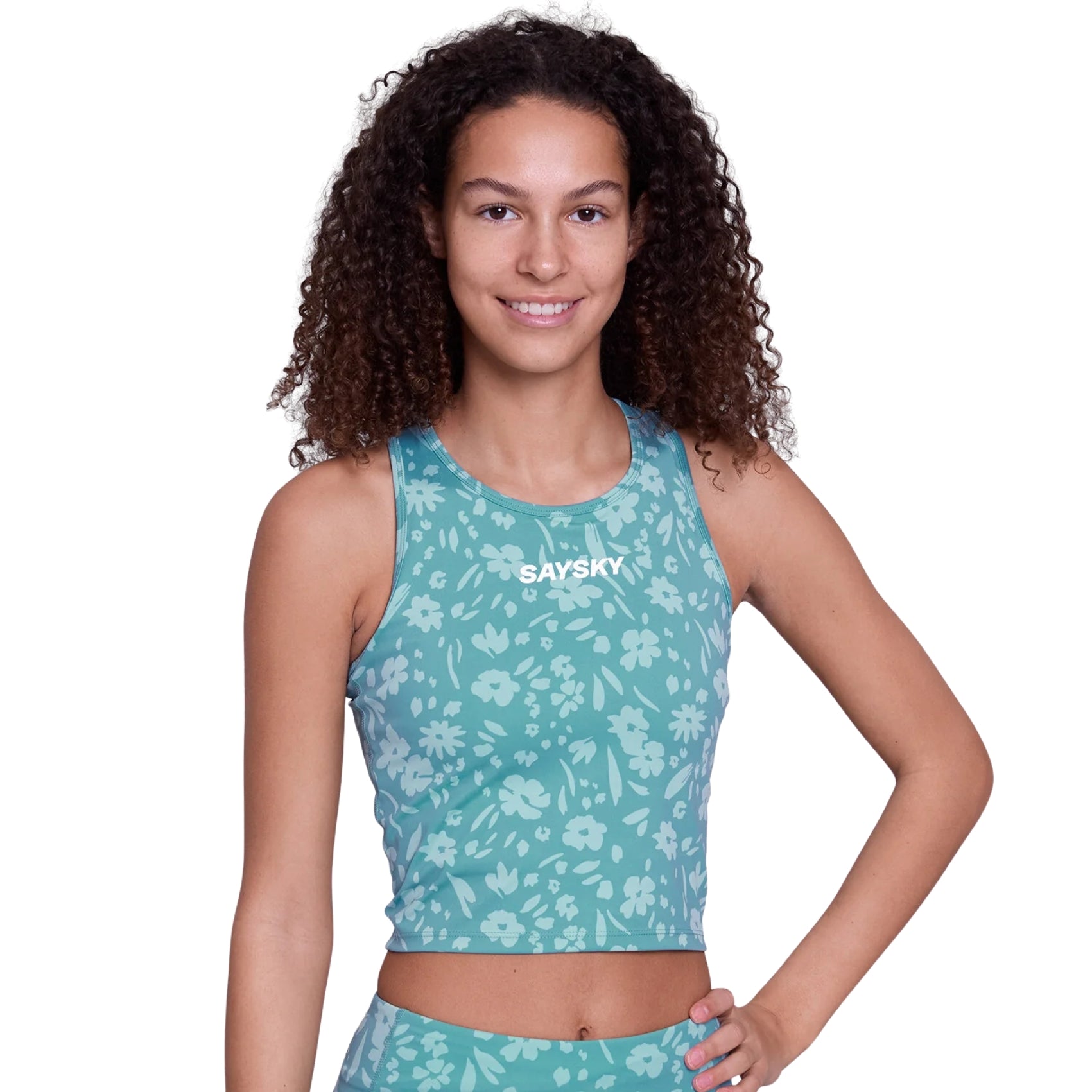 Womens Saysky Flower Combat Crop Top