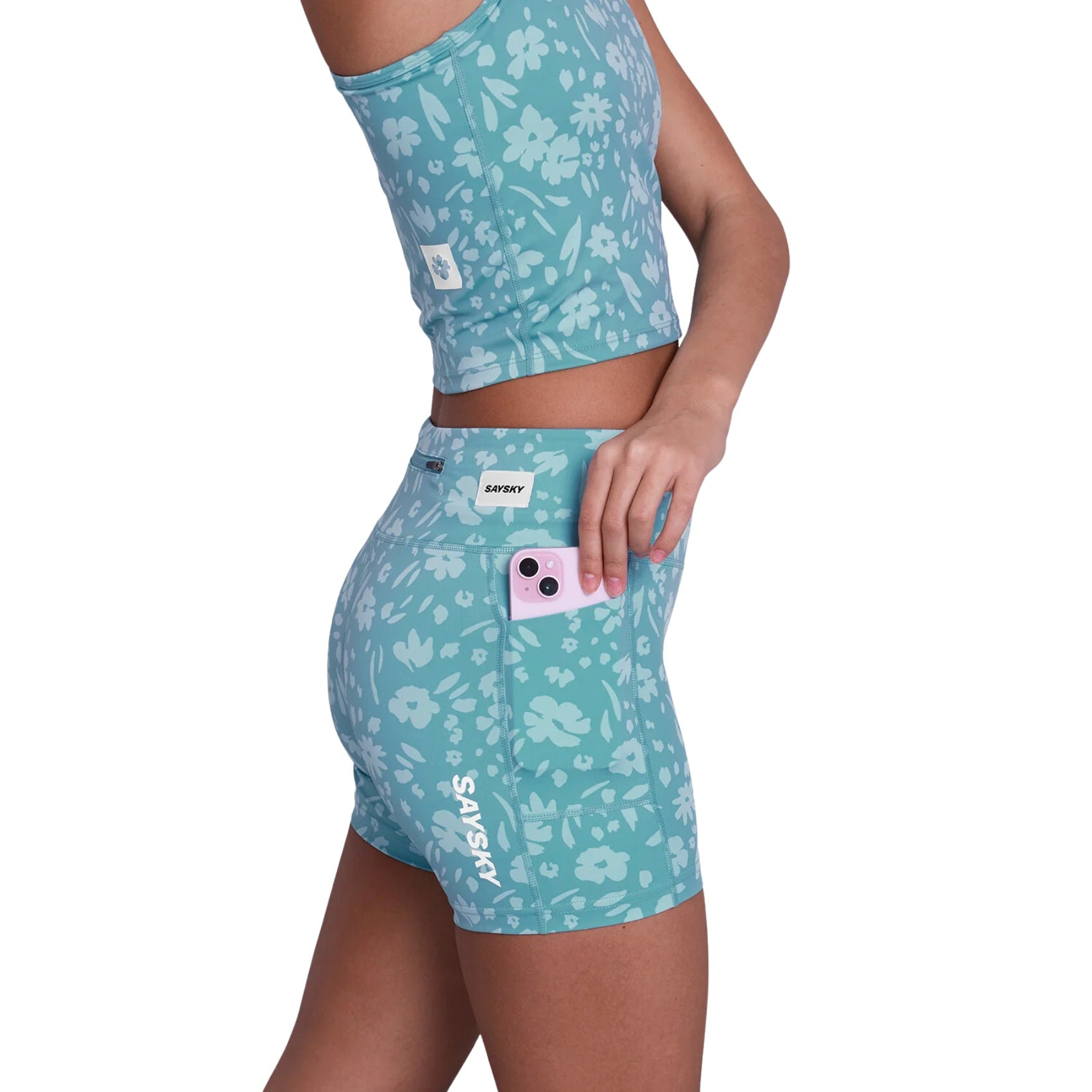 Womens Saysky Flower Combat+ Short Tights 4 Inch
