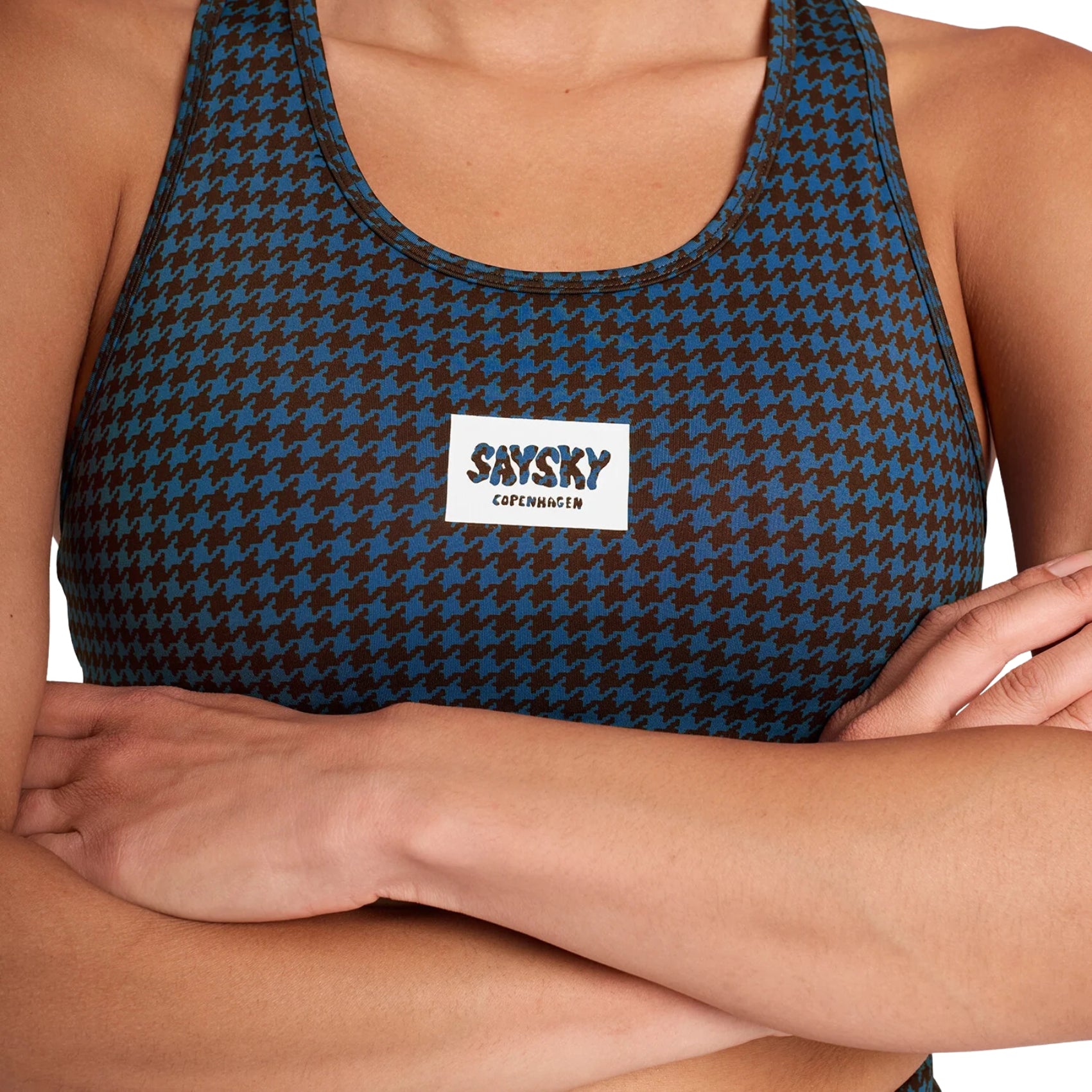 Womens Saysky Houndstooth Combat Sports Bra