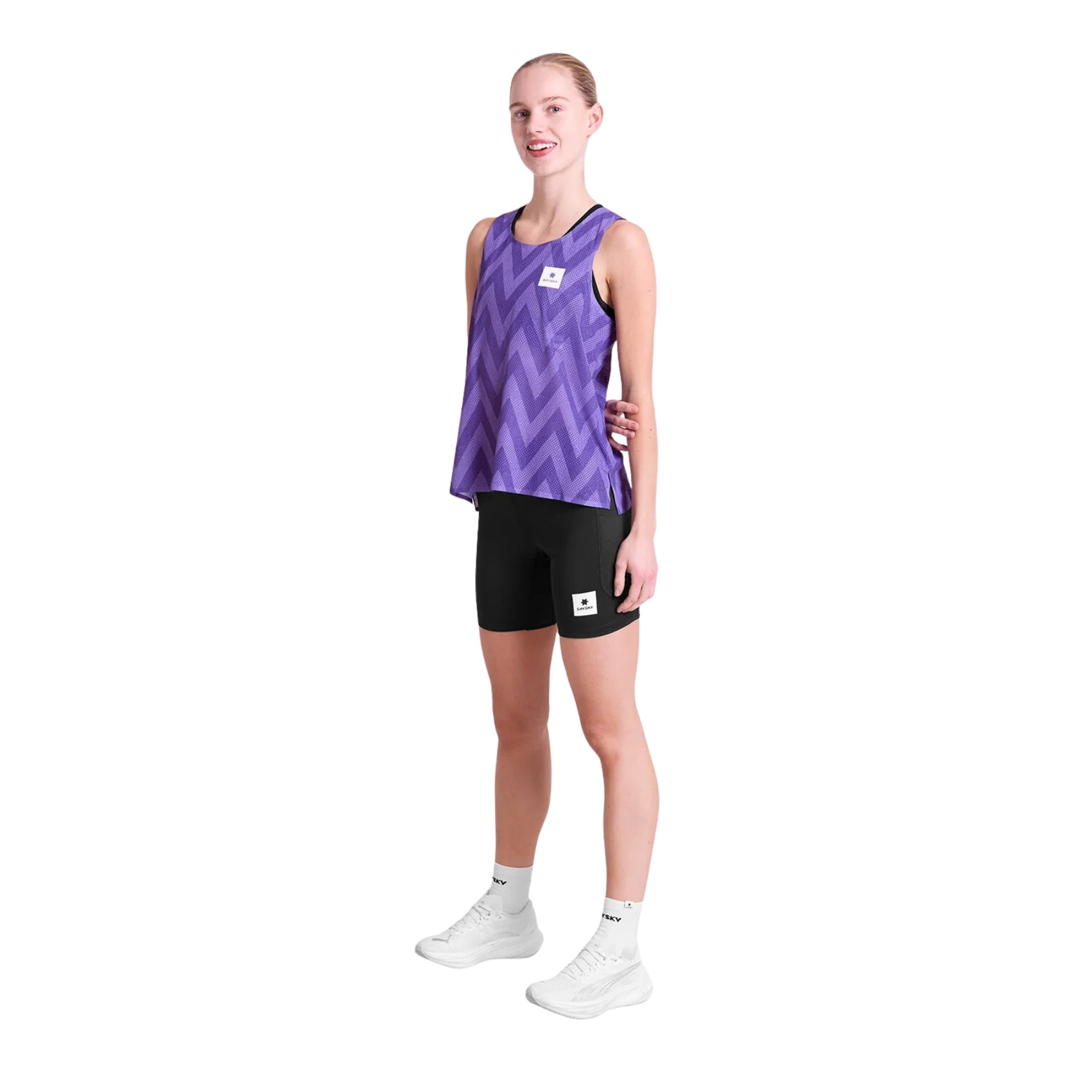 Womens Saysky Zig Zag Air Flow Singlet