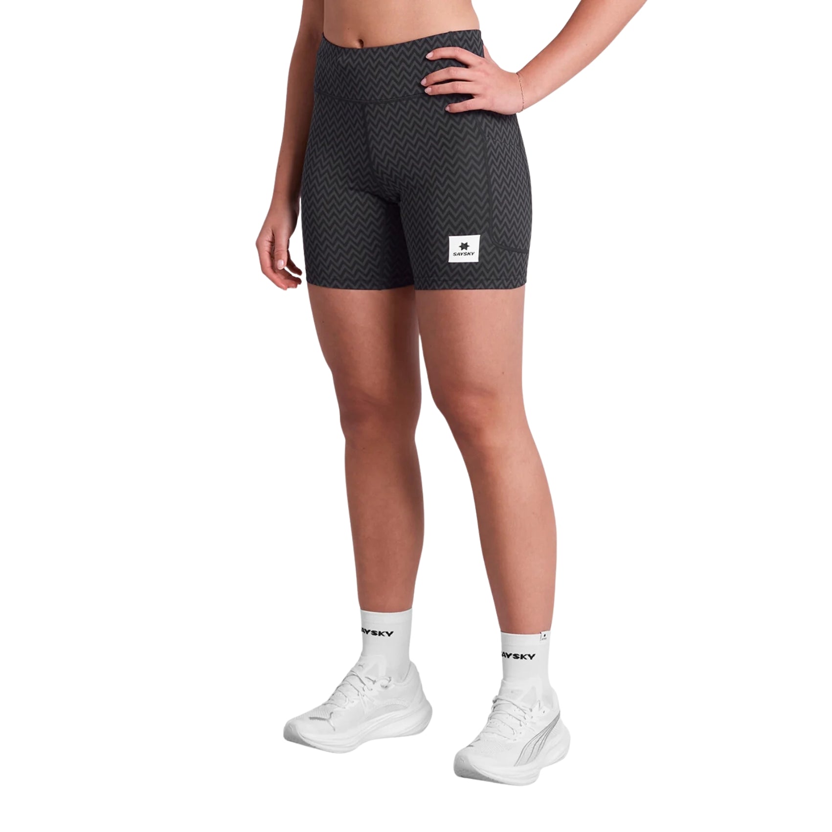 Womens Saysky Zig Zag Combat+ Short Tights 7 Inch