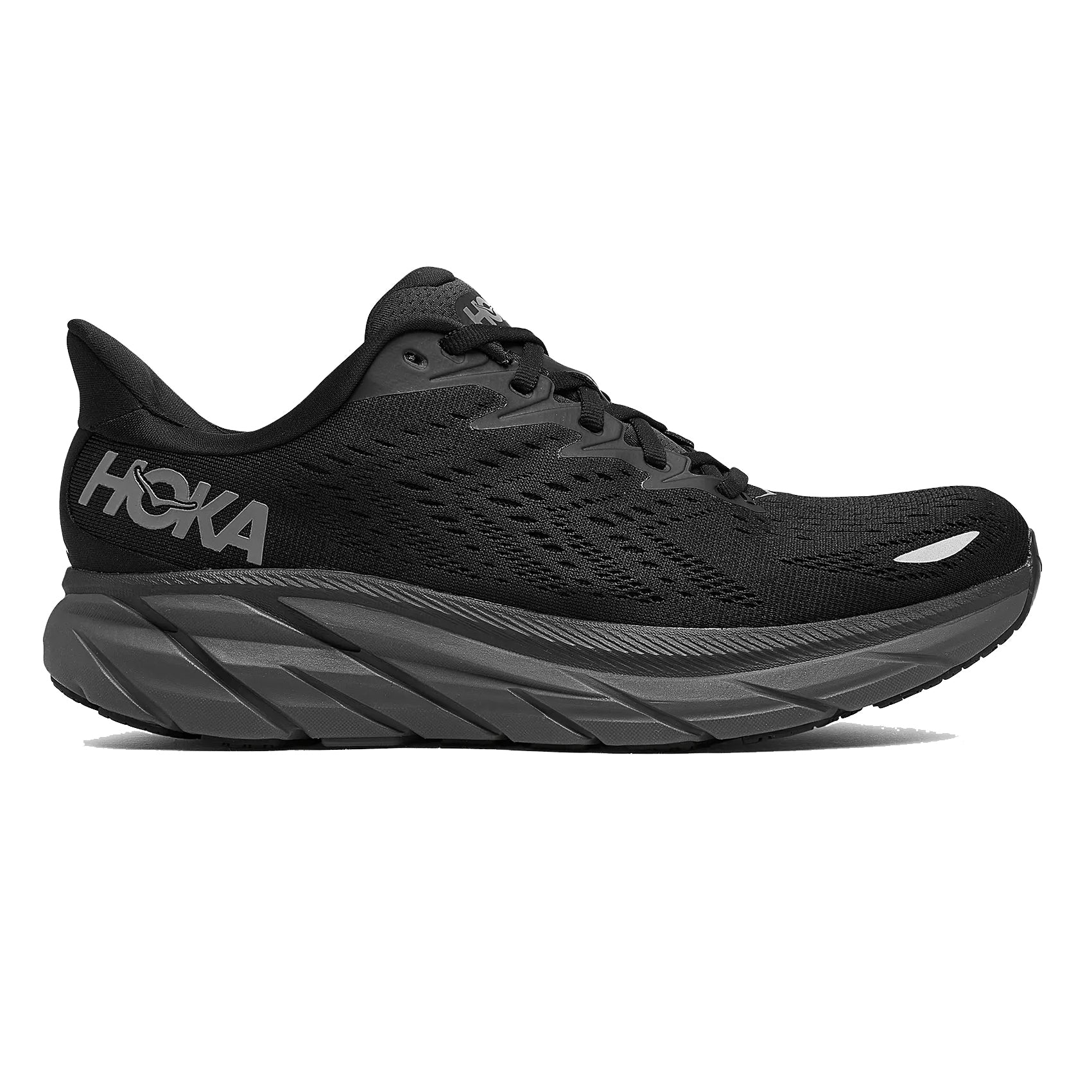 Womens Hoka Clifton 8: your everyday trainer partner | Black/ Black