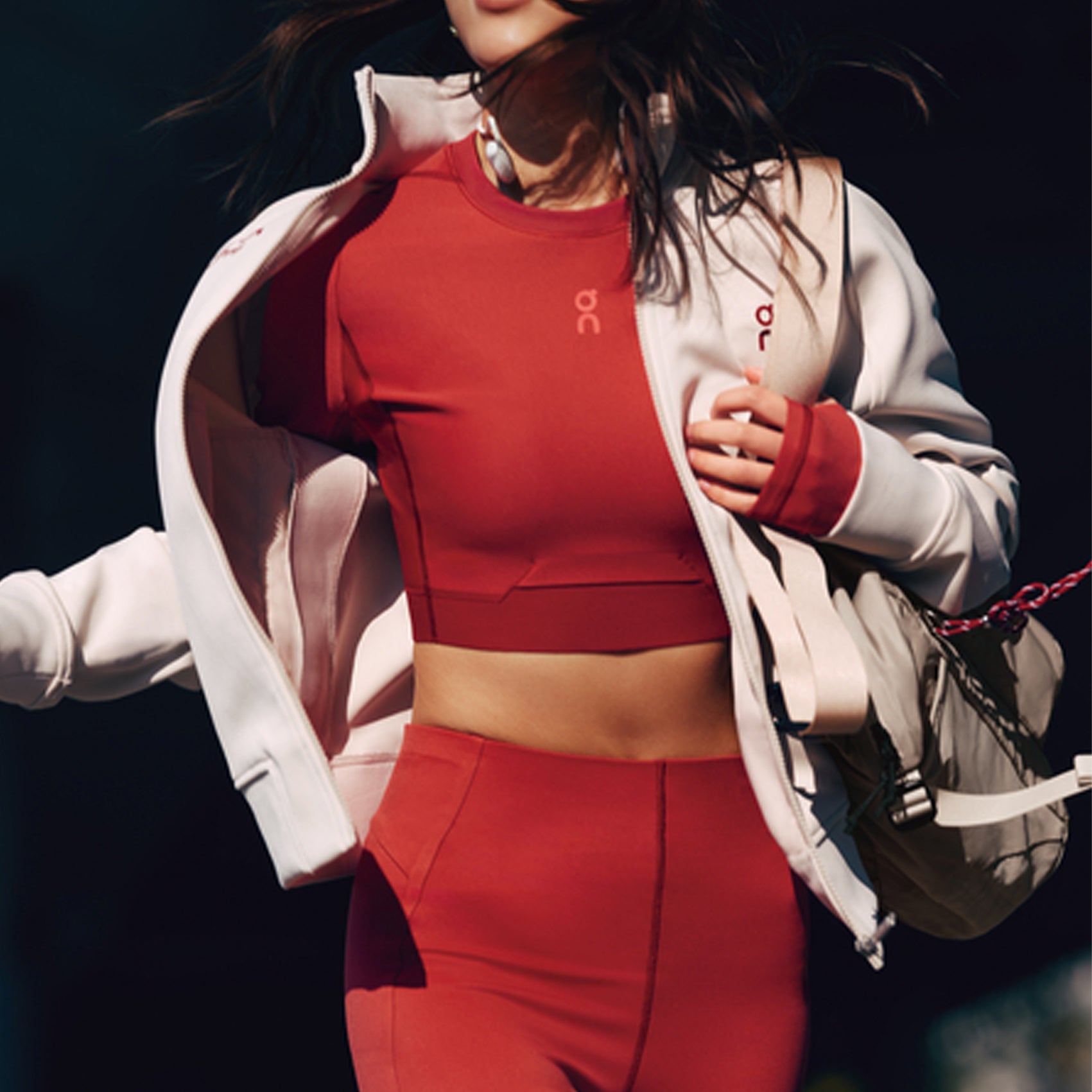 Womens On Running Train Long Sleeve Crop