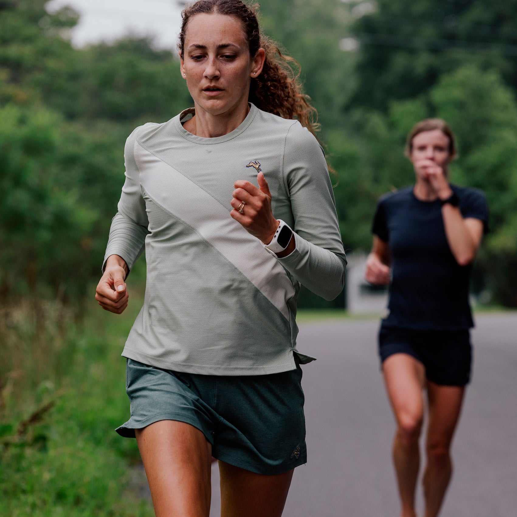 Womens Tracksmith Van Cortlandt Long Sleeve Running T-shirt