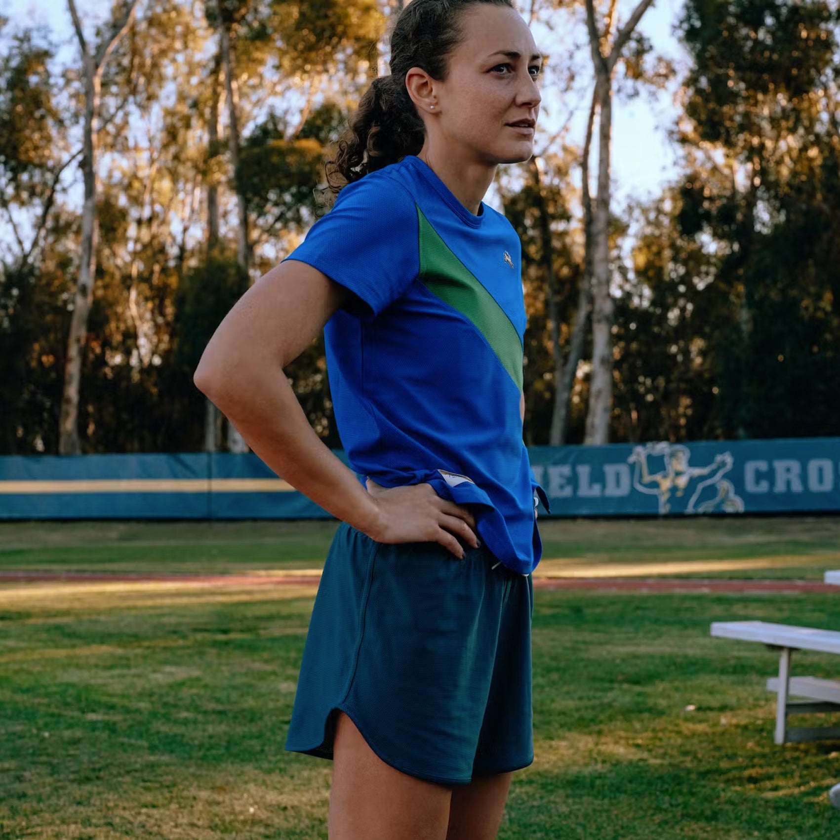 Womens Tracksmith Van Cortlandt Short Sleeve Running T-shirt