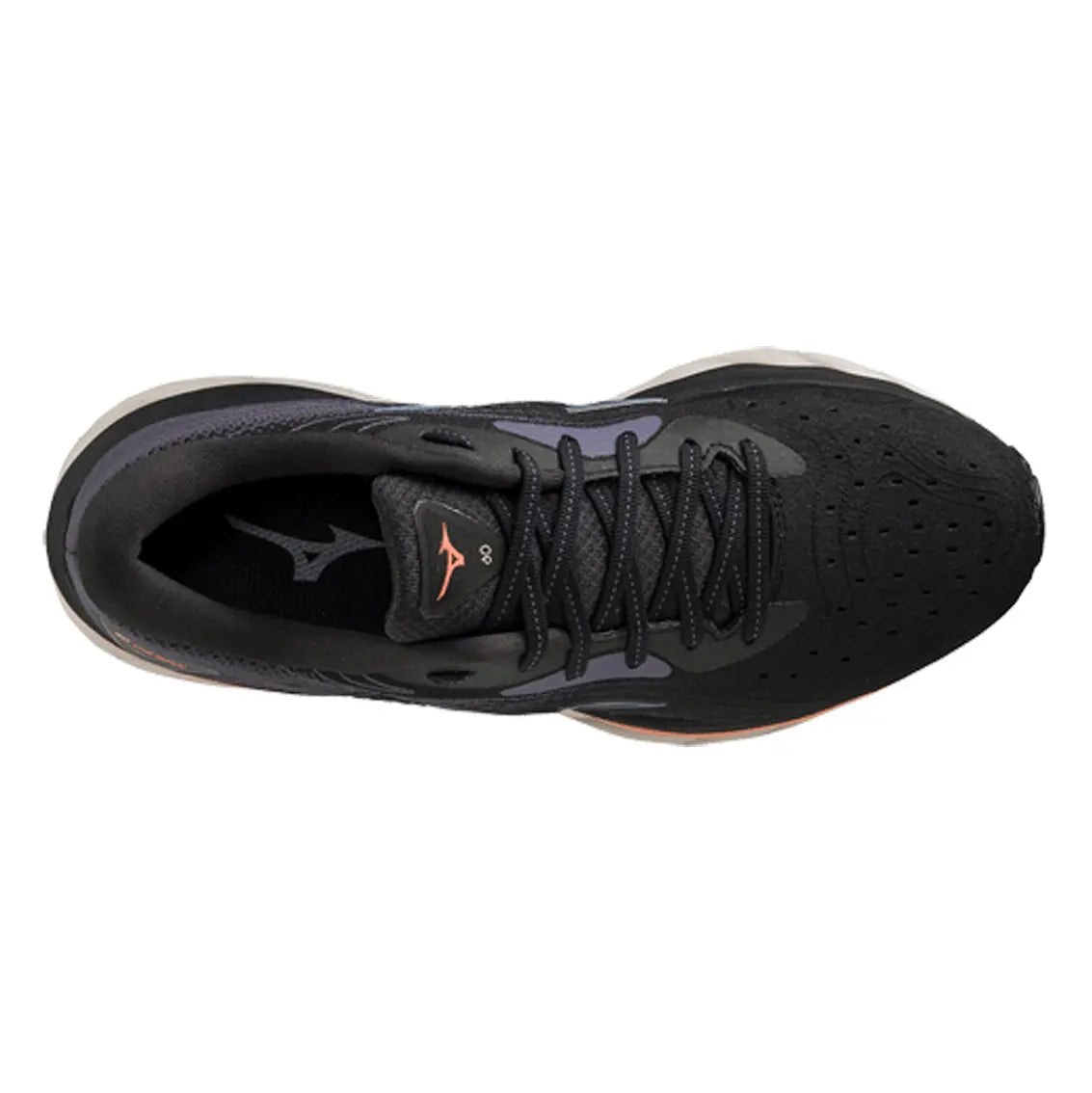 Womens Mizuno Wave Sky 6 - Black / Quicksilver / Hot Coral