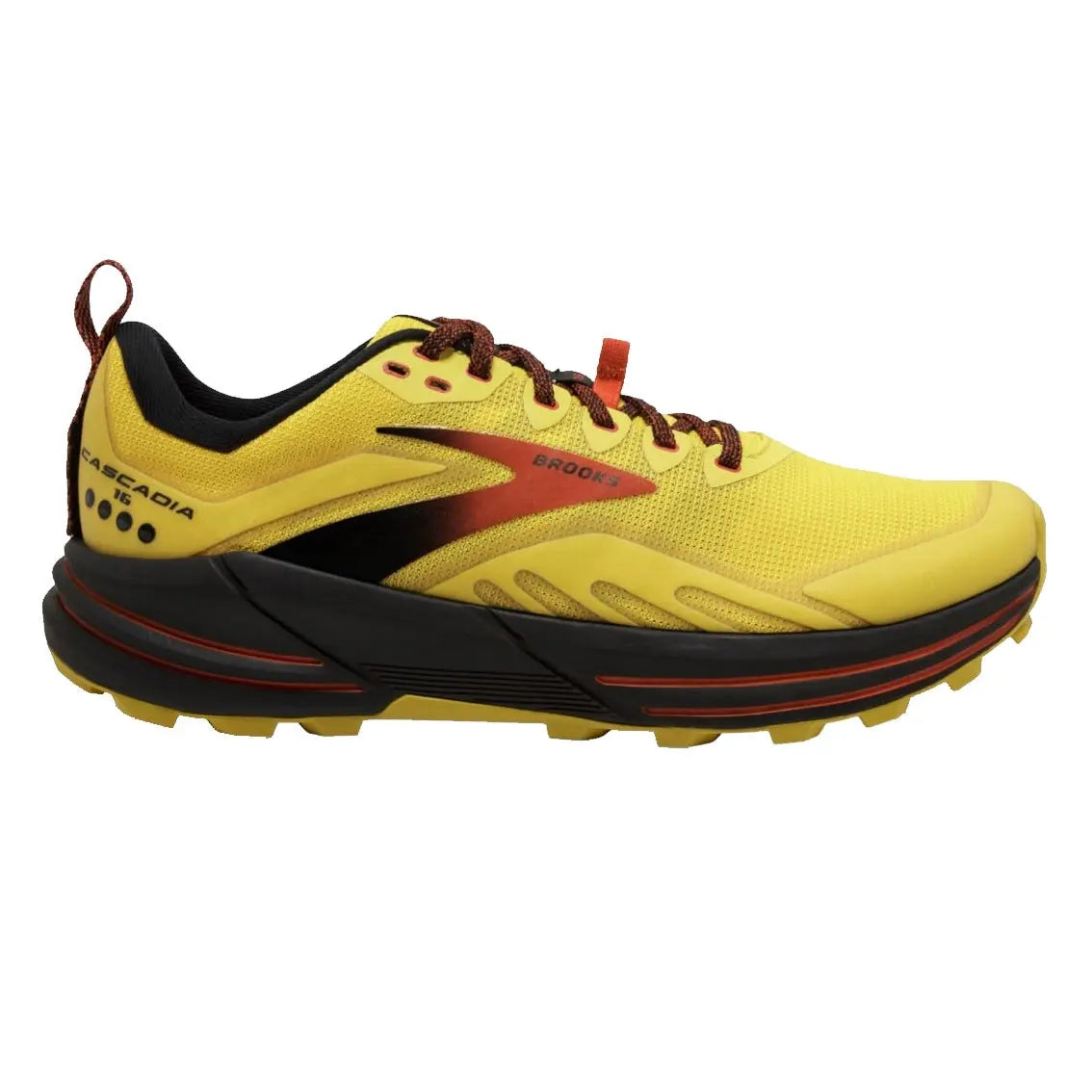 Mens Brooks Cascadia 16 - Yellow / Black / Grenadine
