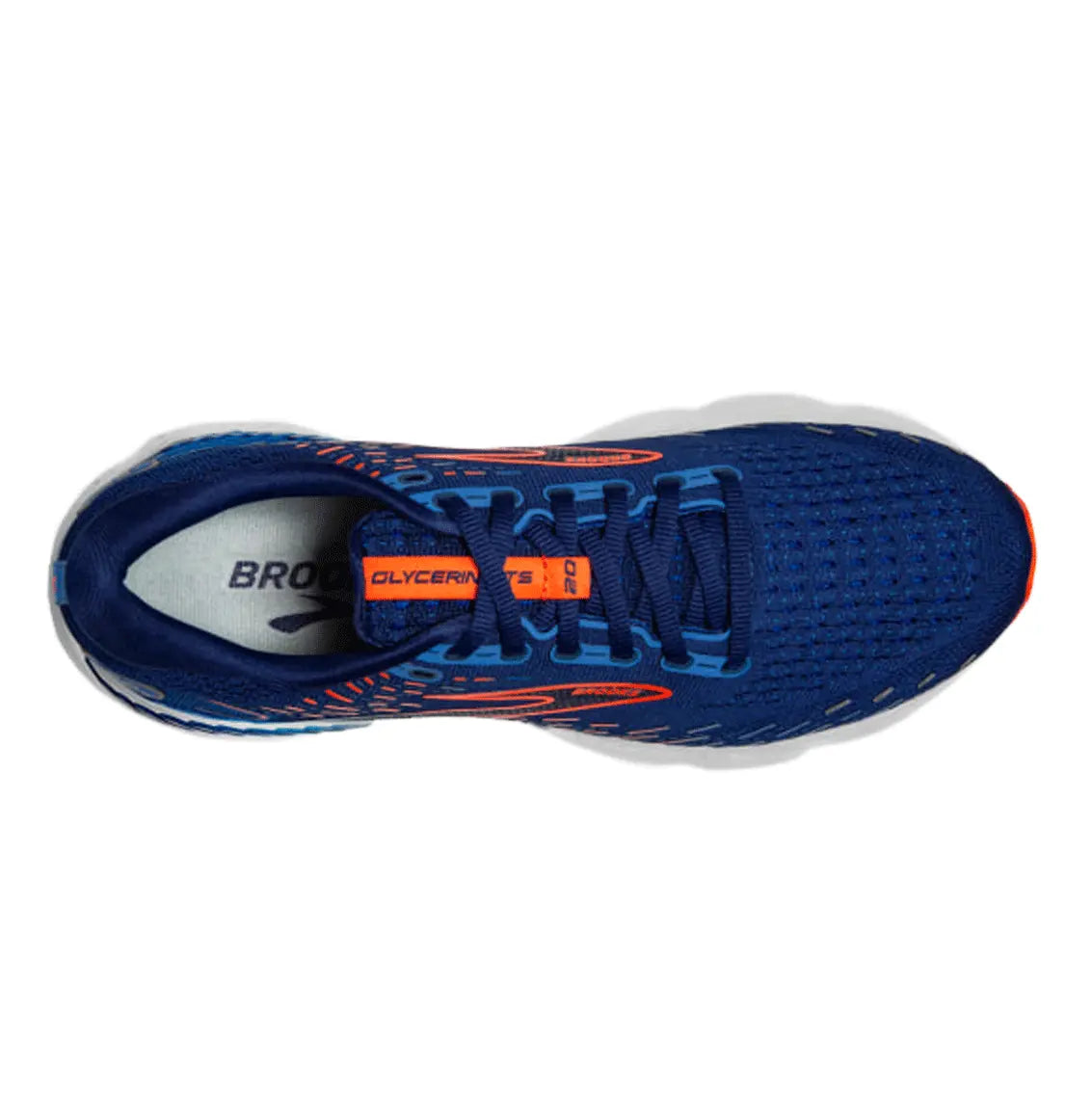 Mens Brooks Glycerin GTS 20 (Wide) - Blue Depths/Palace blue/Orange