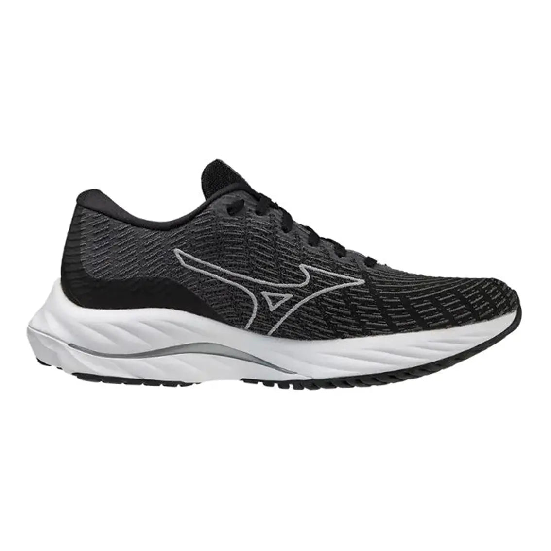 Mens Mizuno Wave Rider 26 SSW (Wide) | Black / White / Dark Shadow