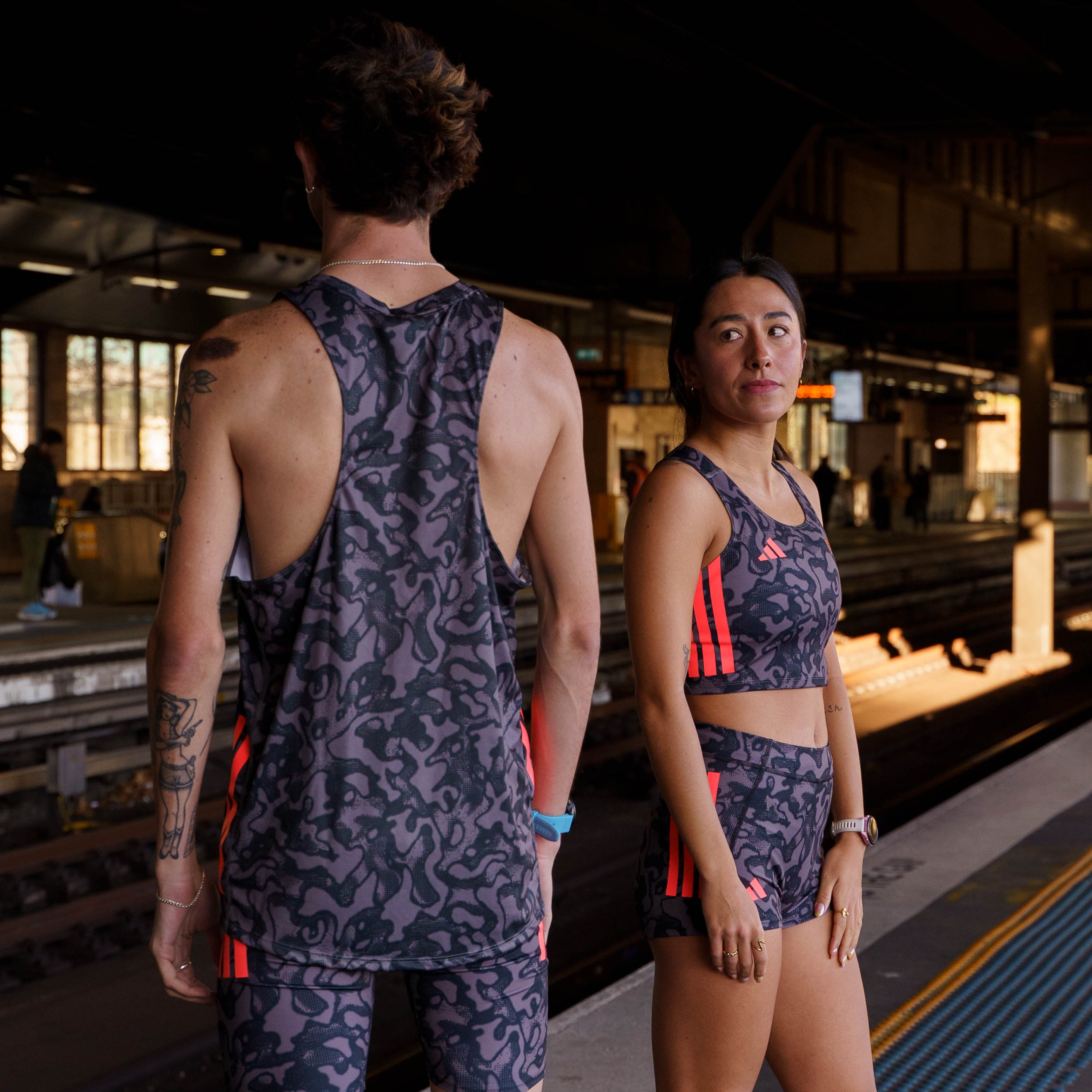 Mens adidas x Pace Athletic Adizero Running Singlet