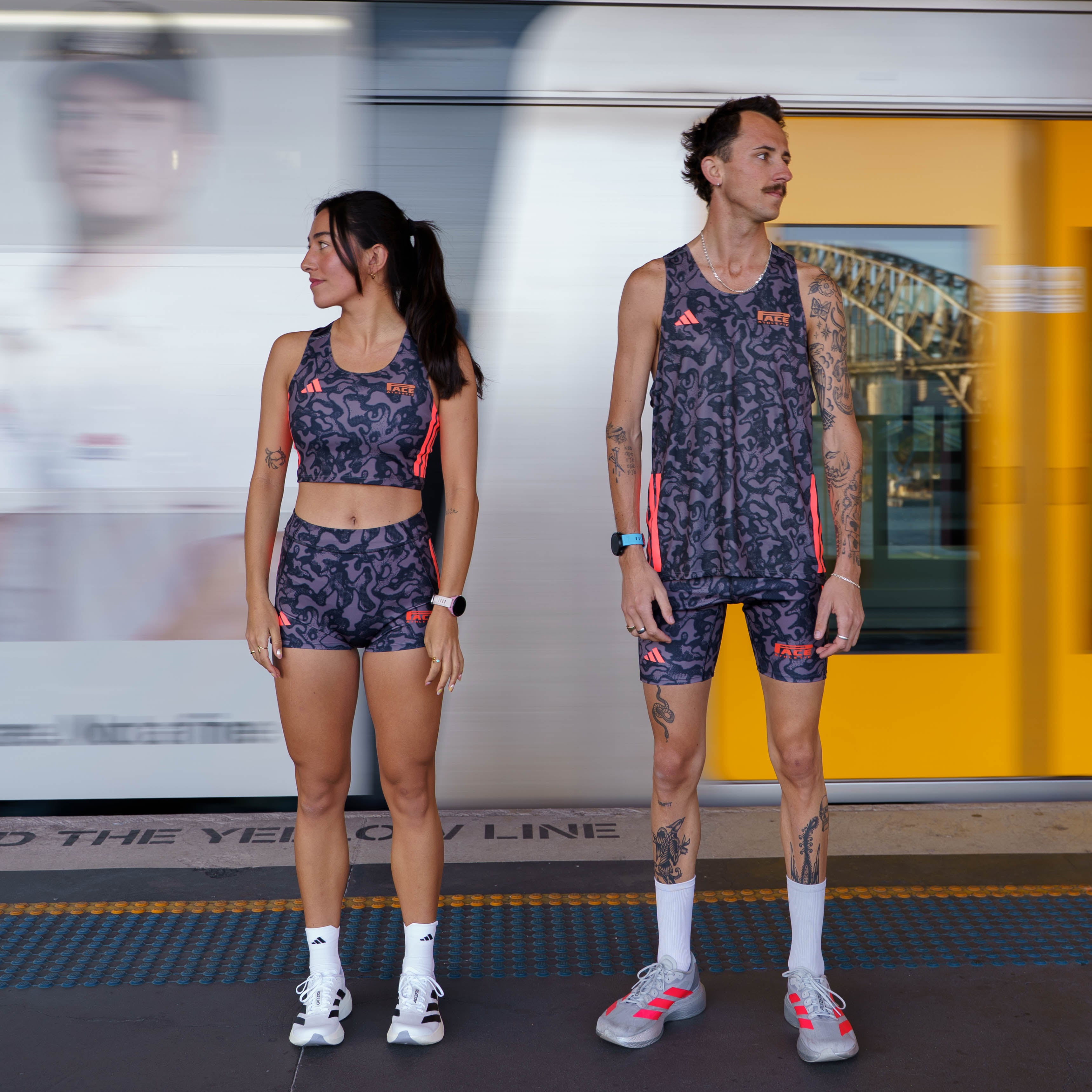 Womens adidas x Pace Athletic Adizero Running Crop Top