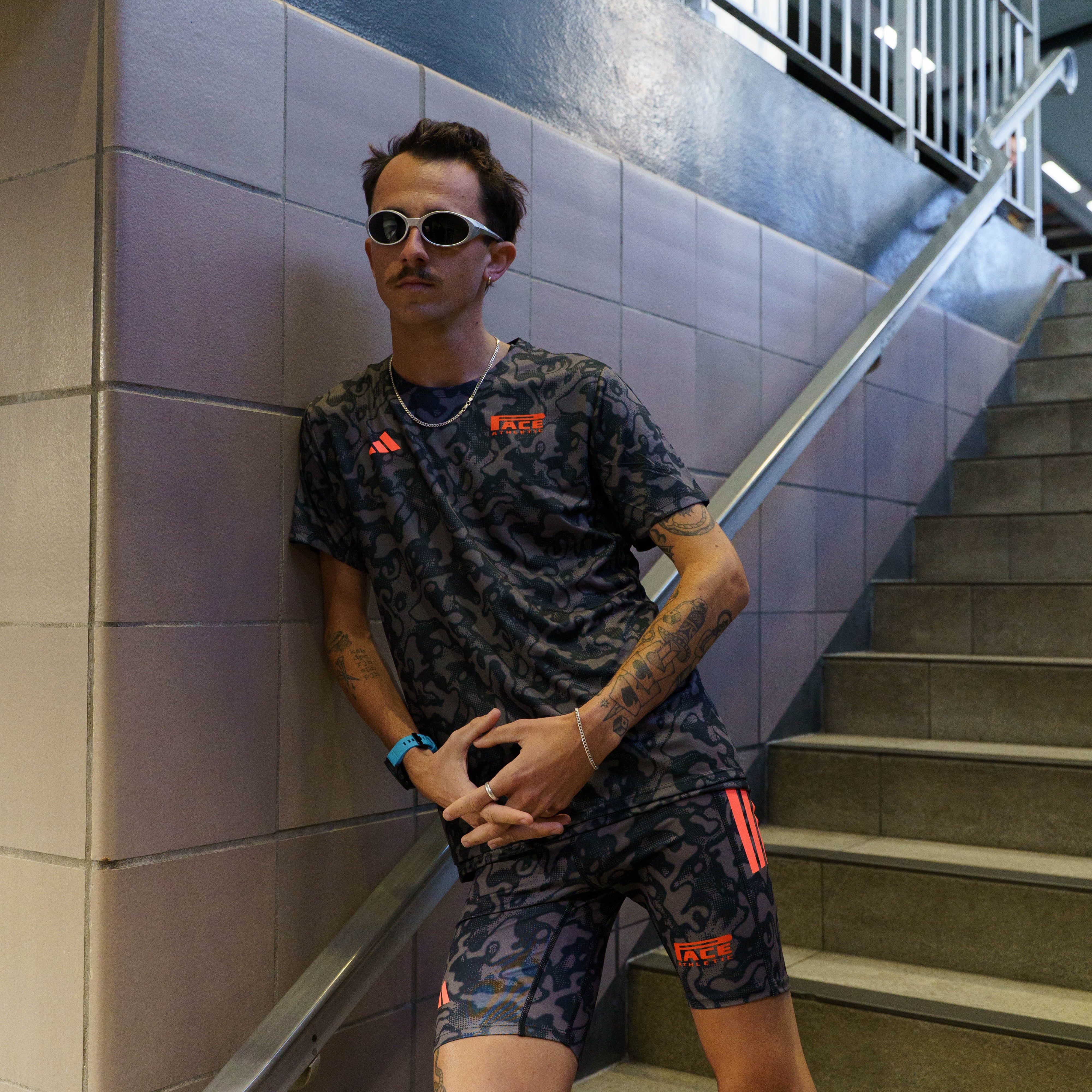 Mens adidas x Pace Athletic Adizero Essentials Running Top