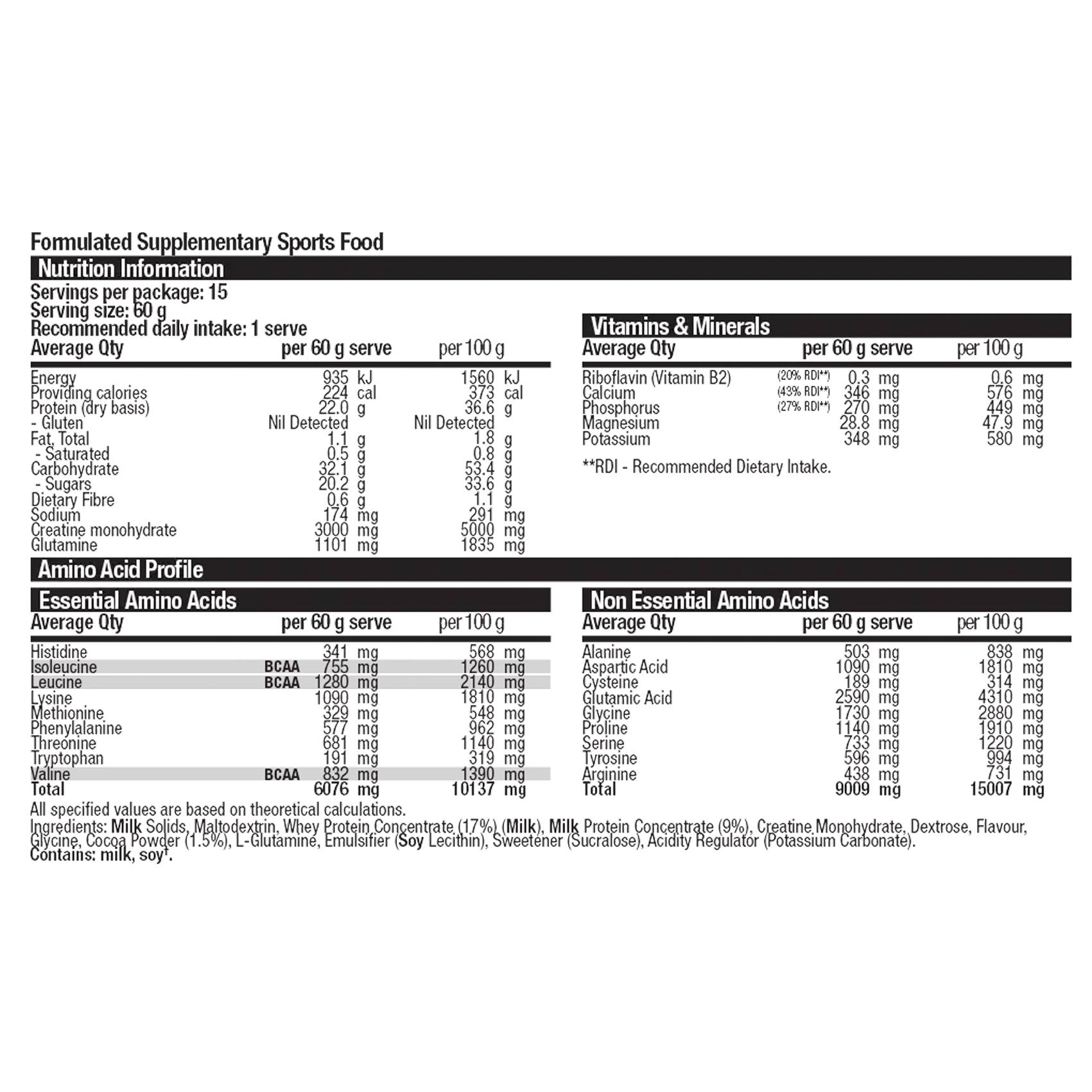 Body Science Perform & Recover Protein 900g
