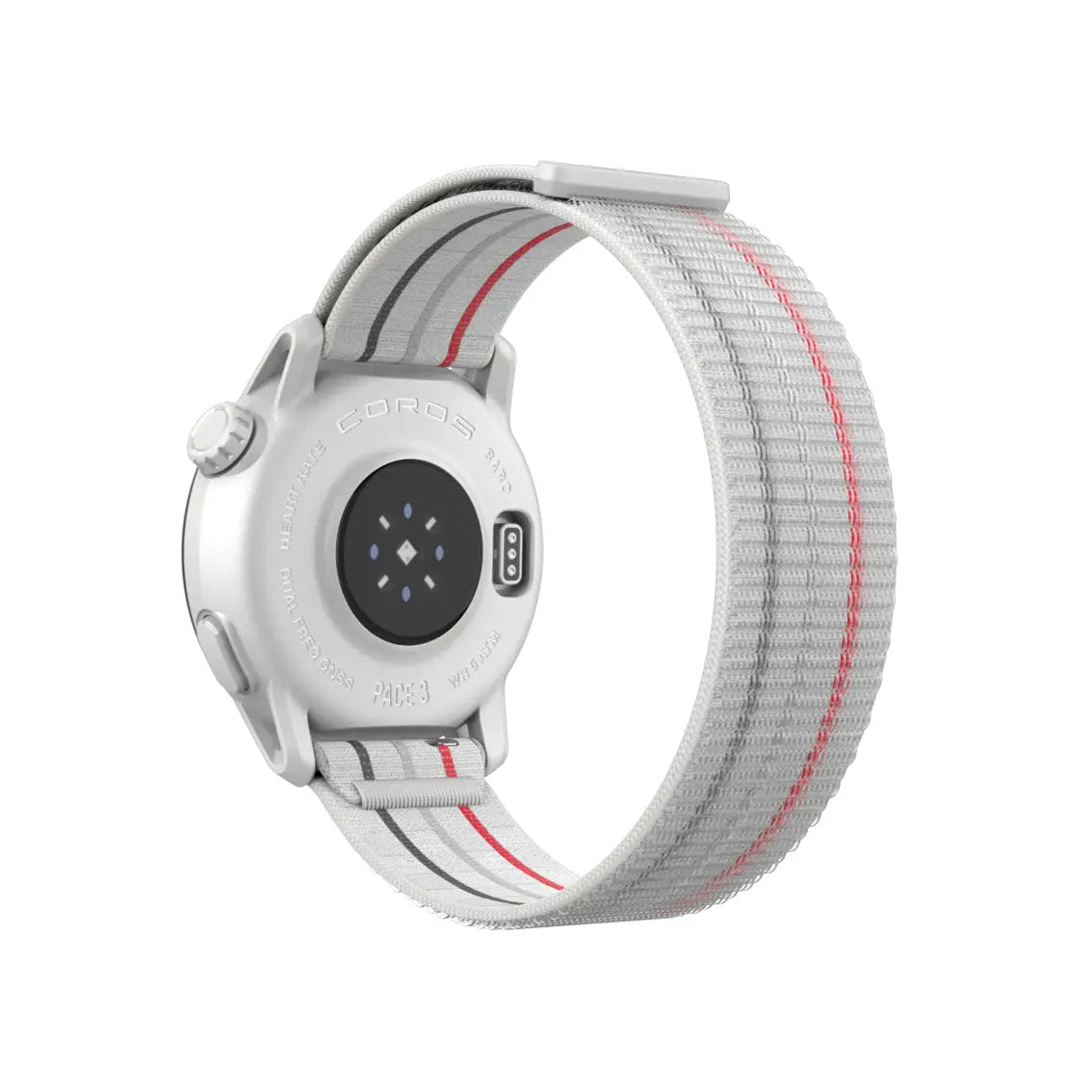 Coros Pace 3 GPS Running Multi-Sport Watch | White / Nylon Band